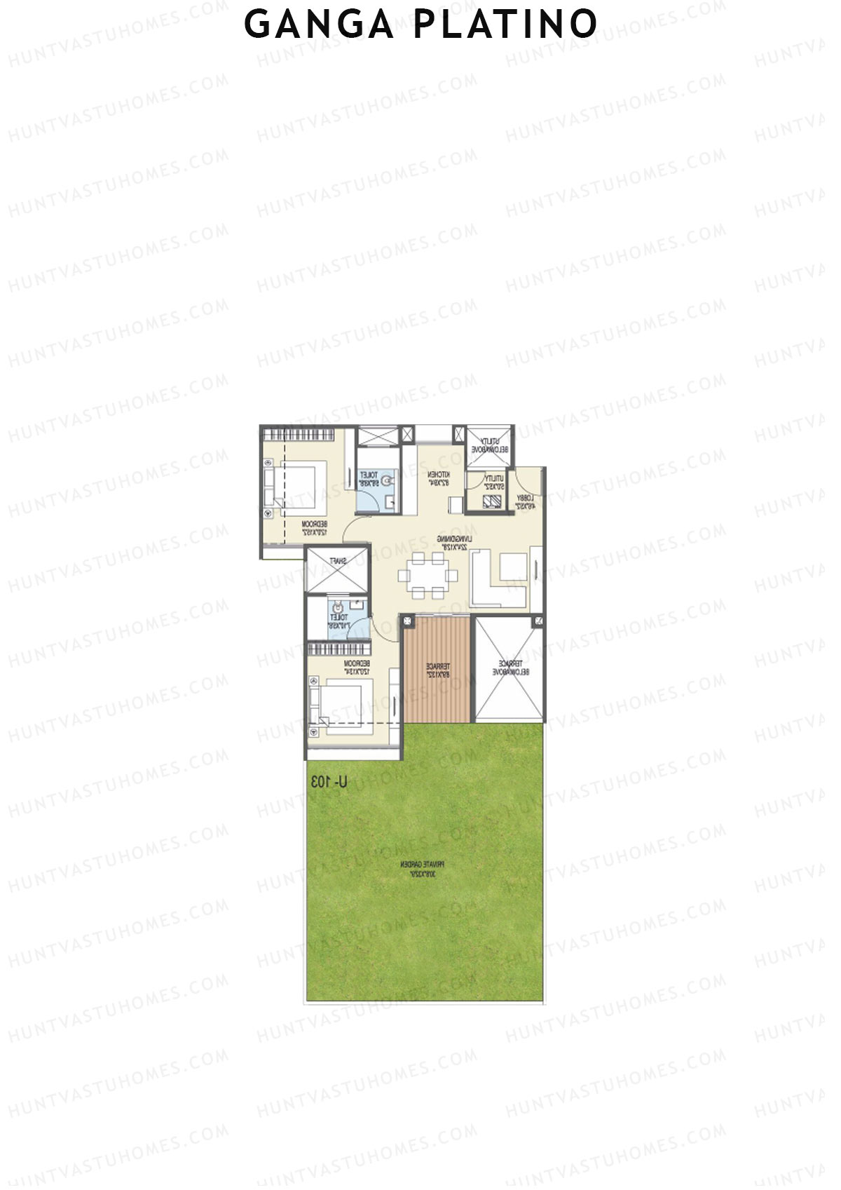 Ganga Platino Tower U Unit 4 Floor Plan