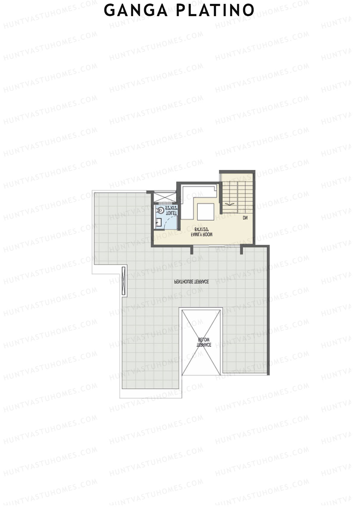 Ganga Platino Tower U Unit 4 (Penthouse) Floor Plan