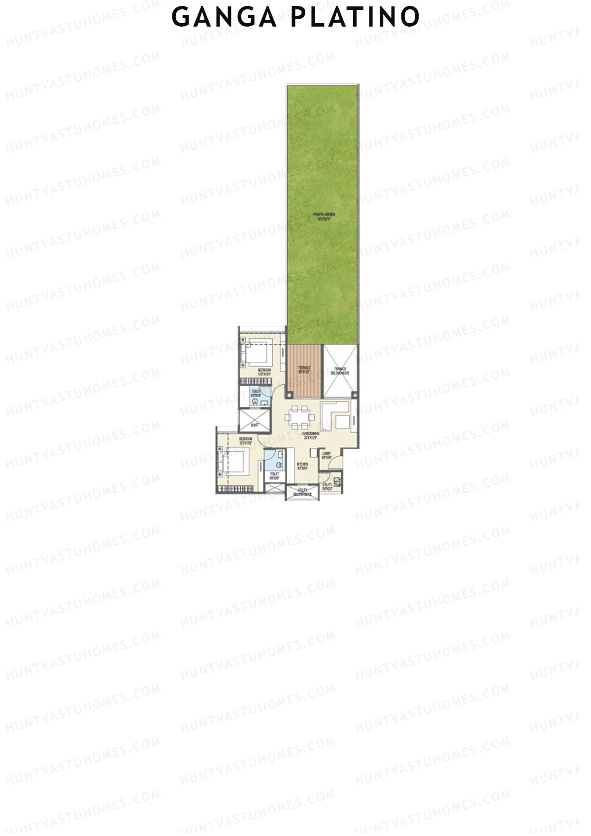 Ganga Platino Tower V Unit 1 Floor Plan
