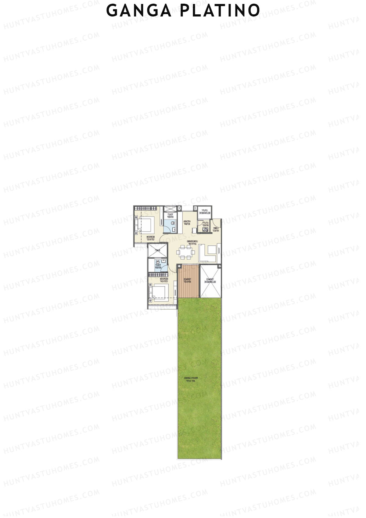 Ganga Platino Tower V Unit 4 Floor Plan