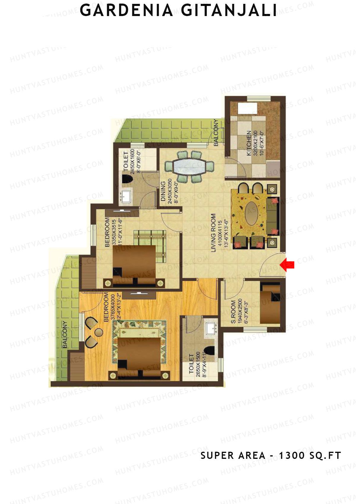 Gardenia Gitanjali Tower A Unit 9 Floor Plan