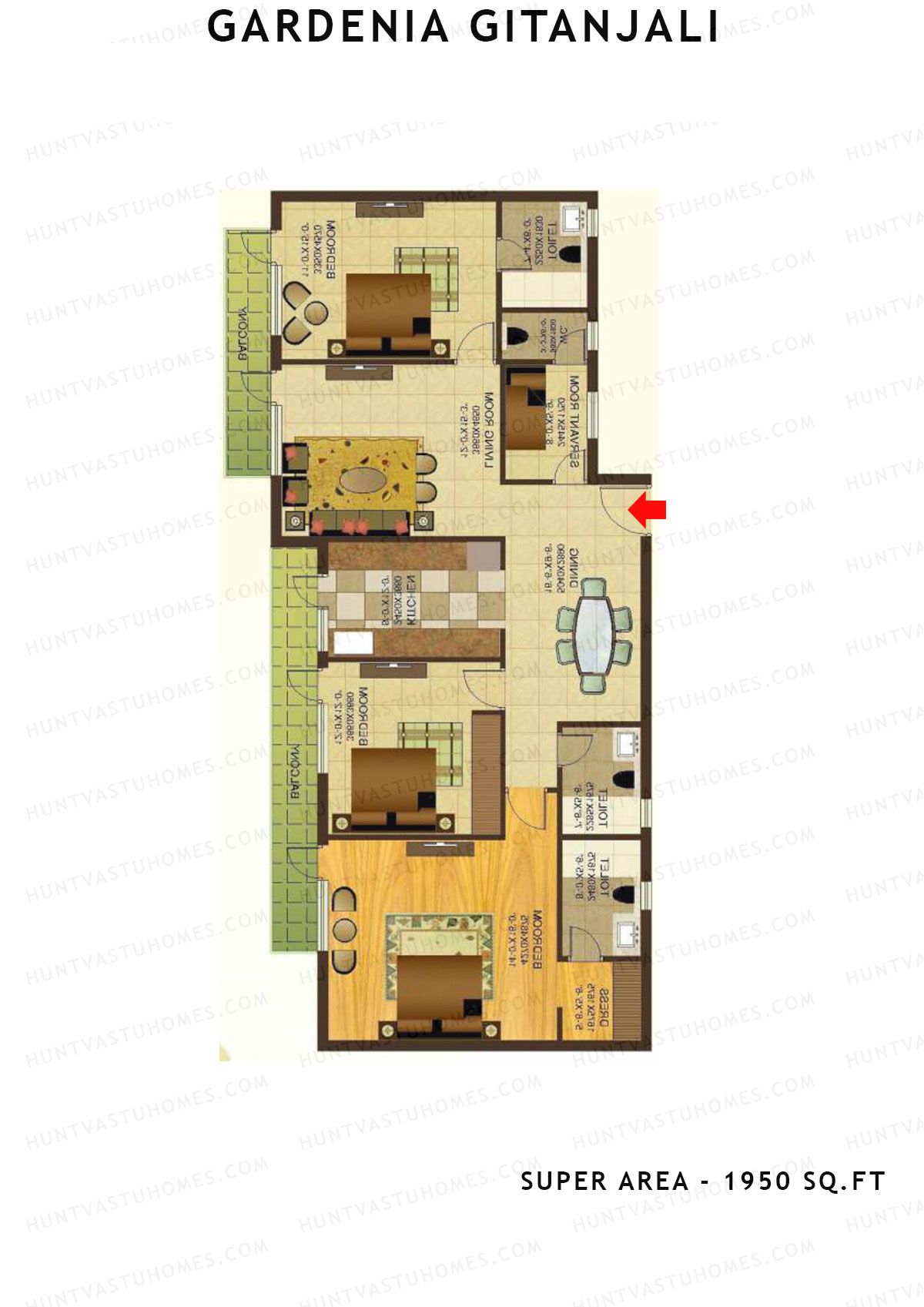 Gardenia Gitanjali Tower A Unit 6 Floor Plan