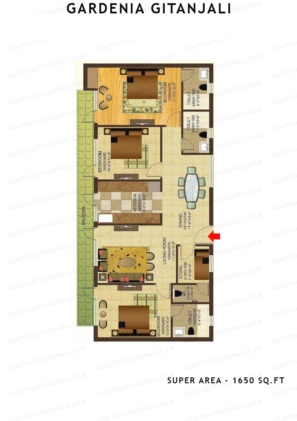 Gardenia Gitanjali Tower A Unit 7 Floor Plan