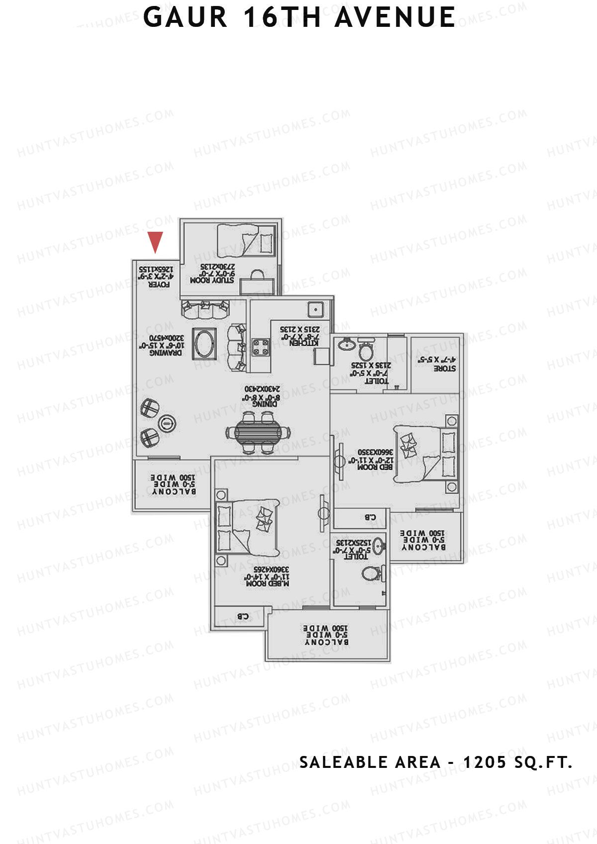 Gaur 16Th Avenue Block G Unit 48 Floor Plan