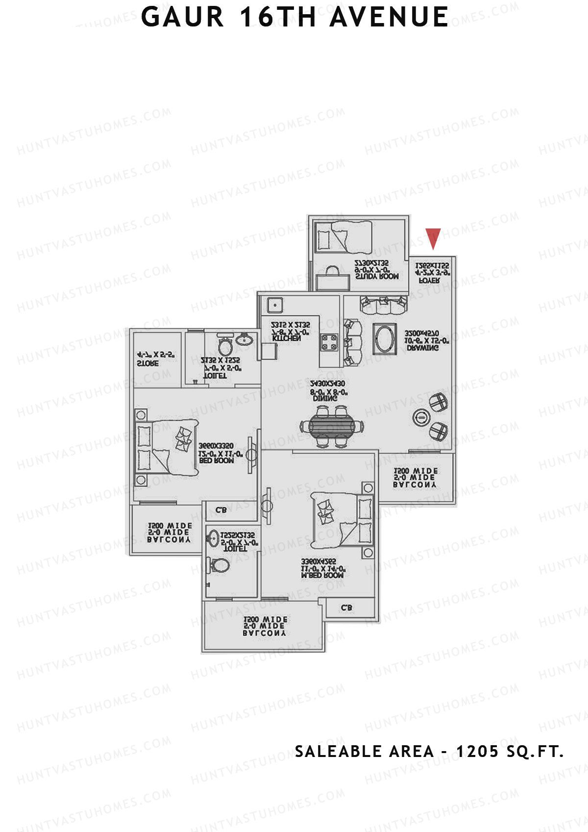 Gaur 16Th Avenue Block G Unit 49 Floor Plan