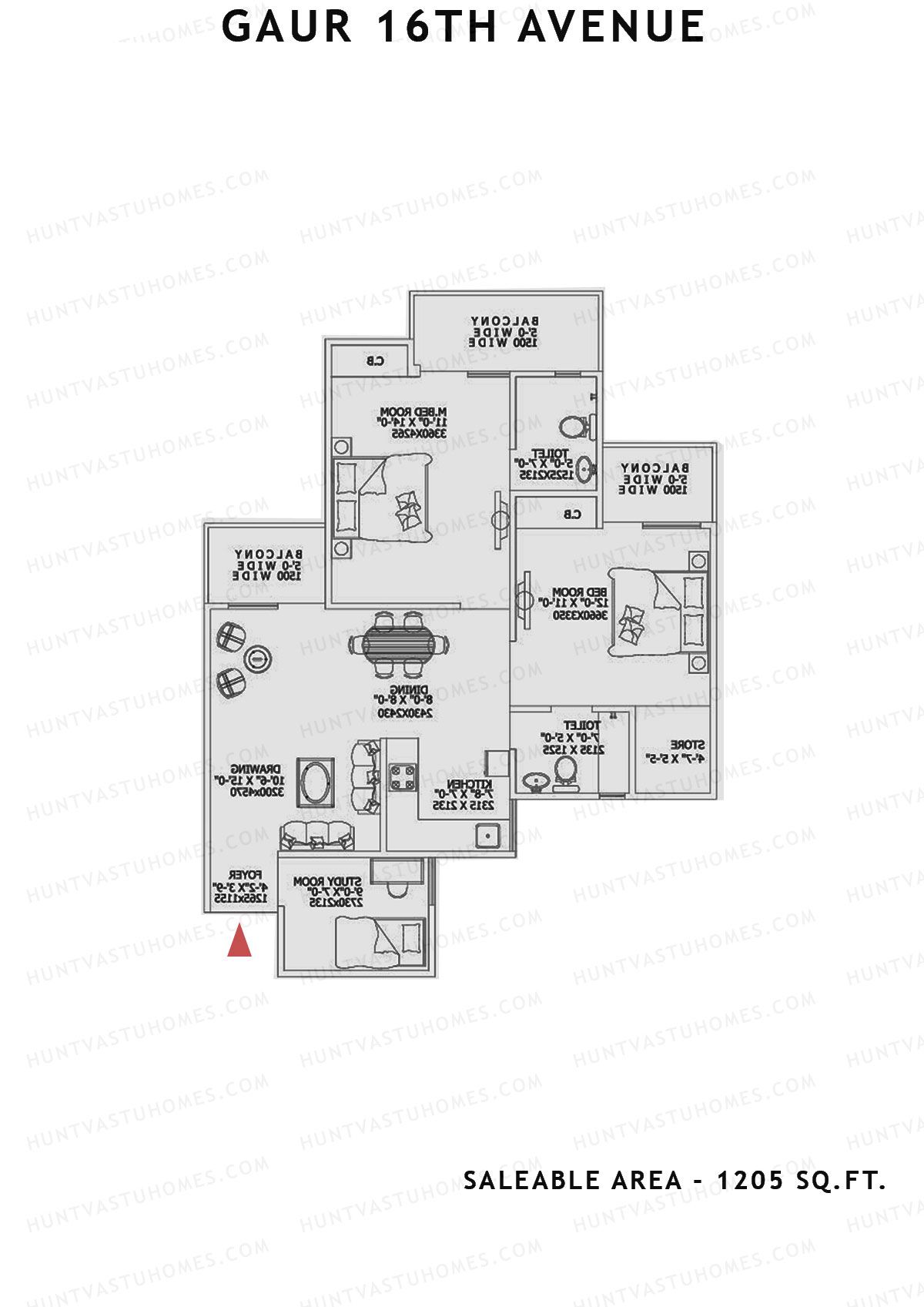 Gaur 16Th Avenue Block G Unit 53 Floor Plan