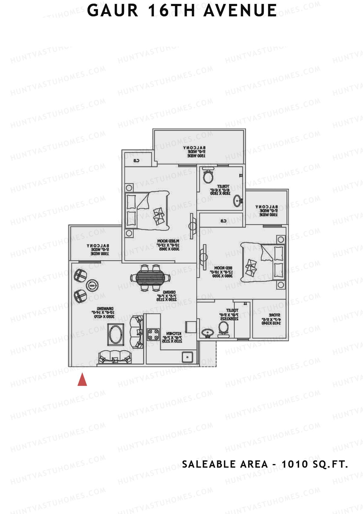 Gaur 16Th Avenue Block I Unit 63 Floor Plan