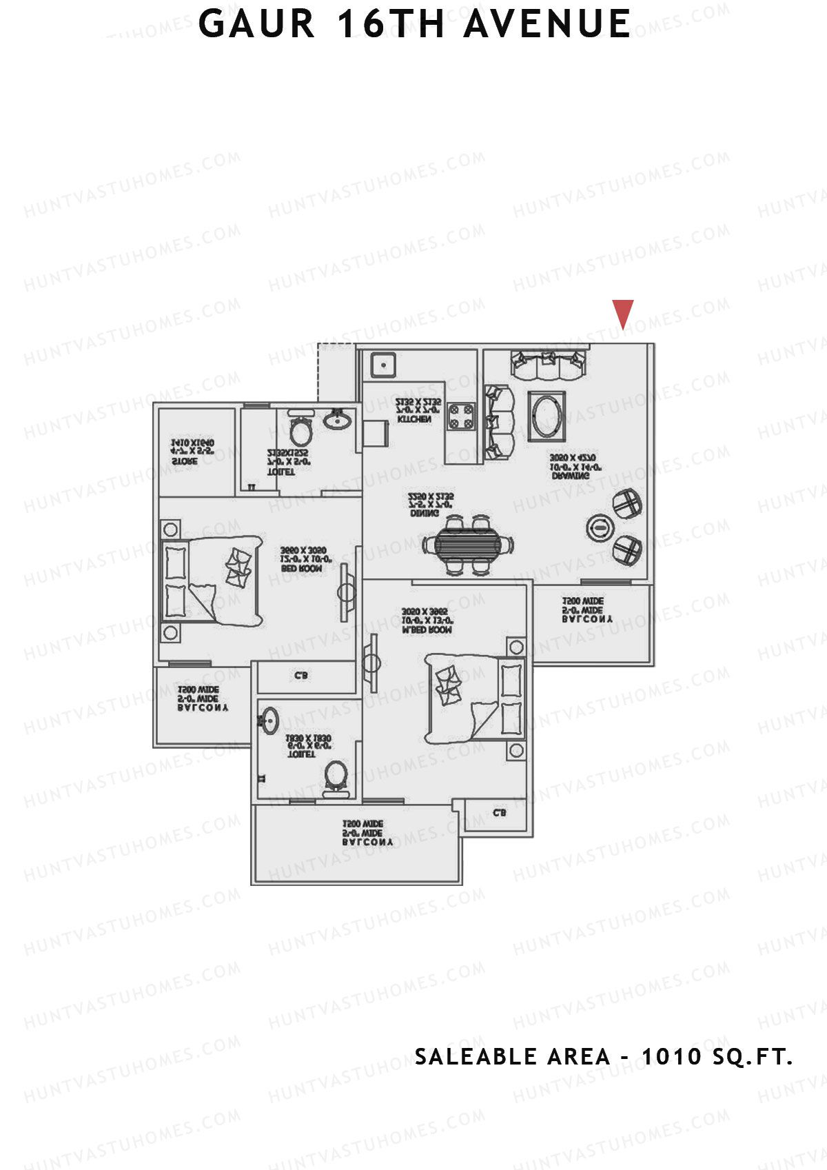 Gaur 16Th Avenue Block I Unit 65 Floor Plan