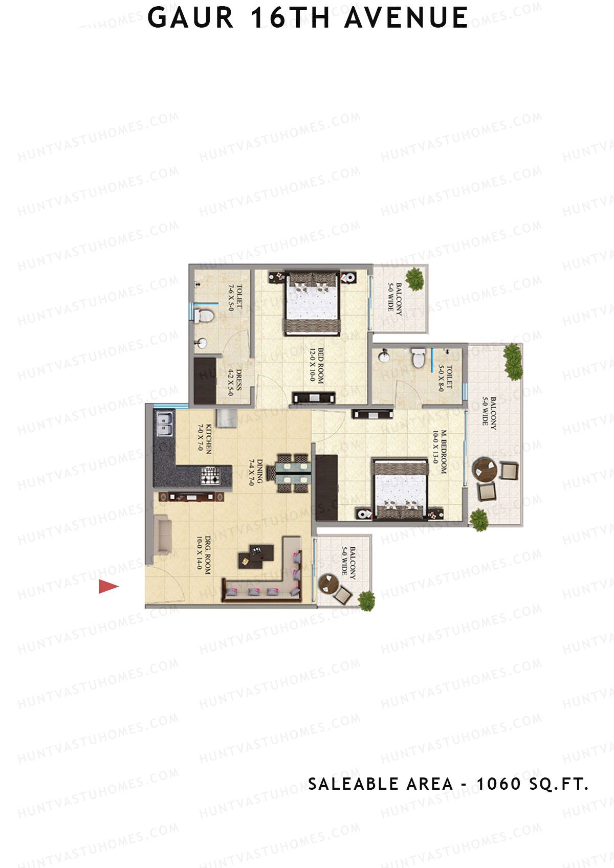 Gaur 16Th Avenue Block L Unit 86 Floor Plan