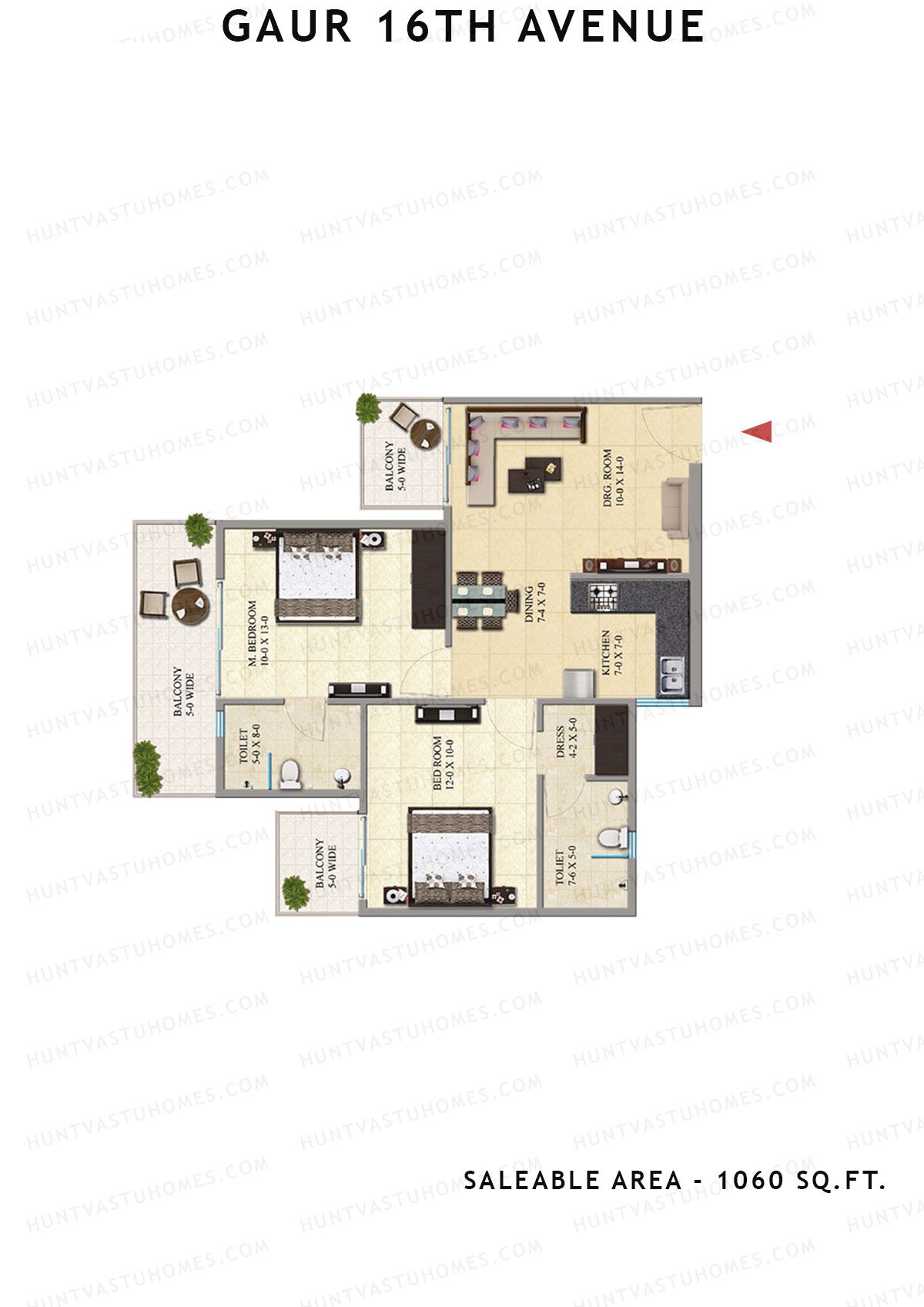 Gaur 16Th Avenue Block L Unit 88 Floor Plan