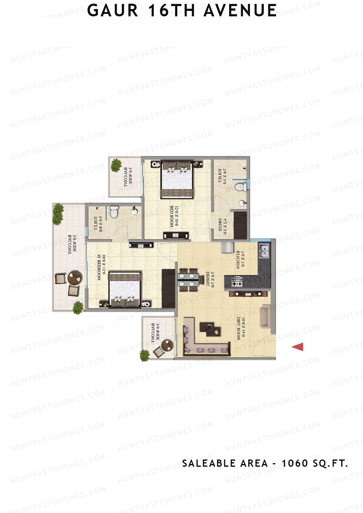 Gaur 16Th Avenue Block L Unit 89 Floor Plan