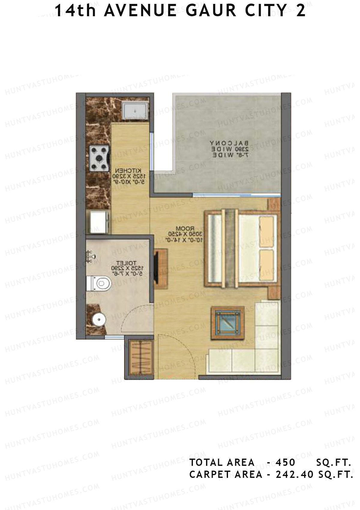 Gaur City 2 14Th Avenue BLOCK V Unit 189 Floor Plan