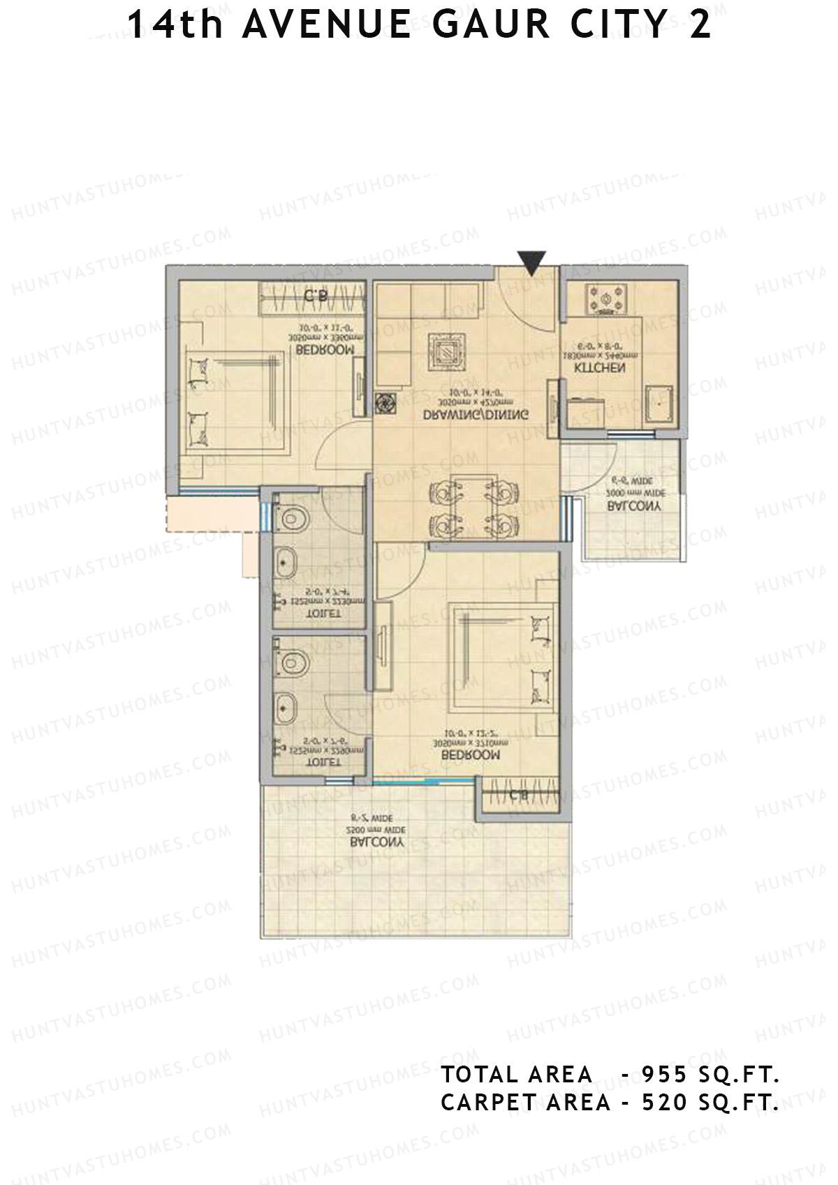 Gaur City 2 14Th Avenue BLOCK A Unit 4, 6 Floor Plan