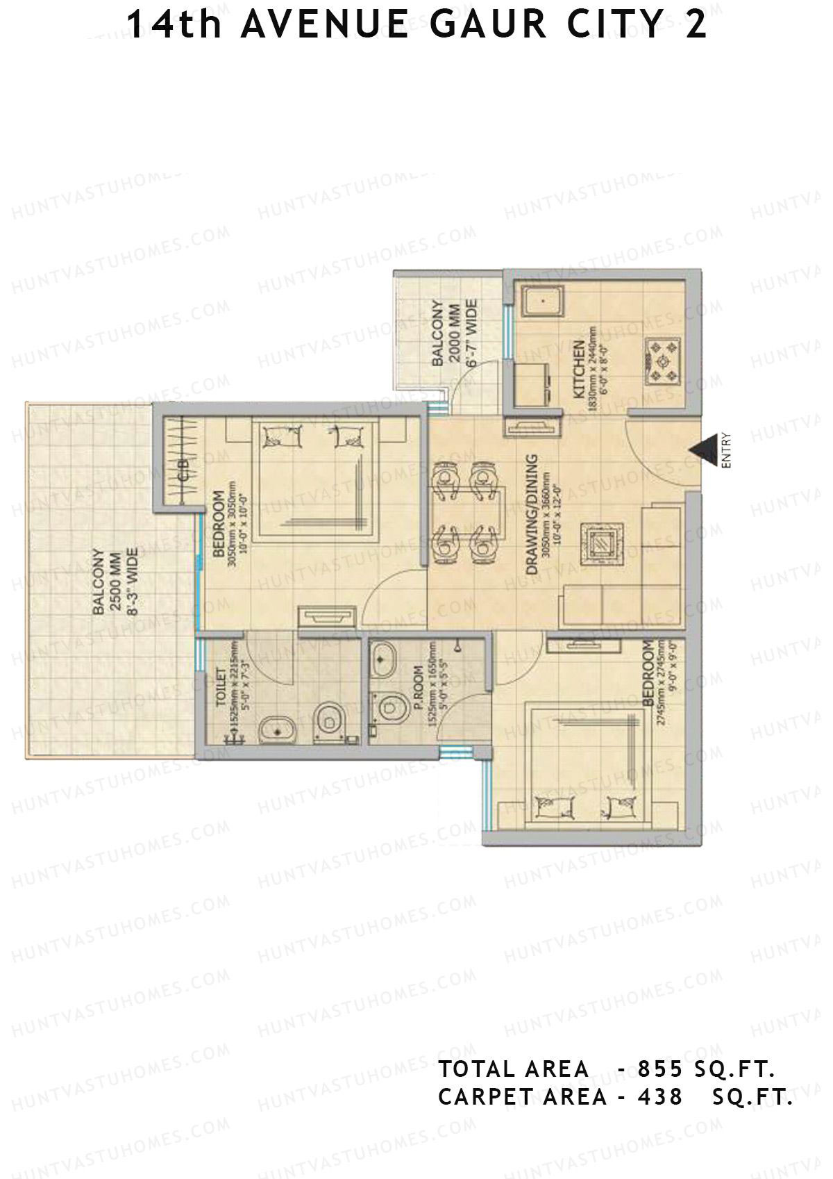 Gaur City 2 14Th Avenue BLOCK D Unit 28, 30 Floor Plan