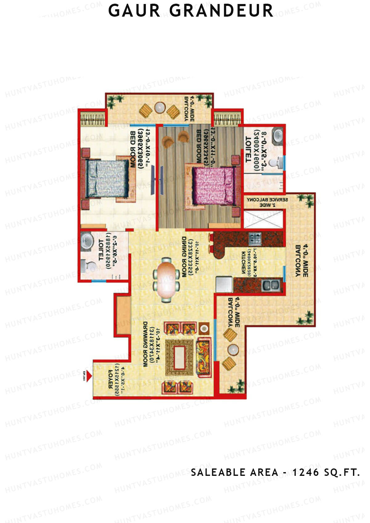 Gaur Grandeur Tower A Unit 6 Floor Plan
