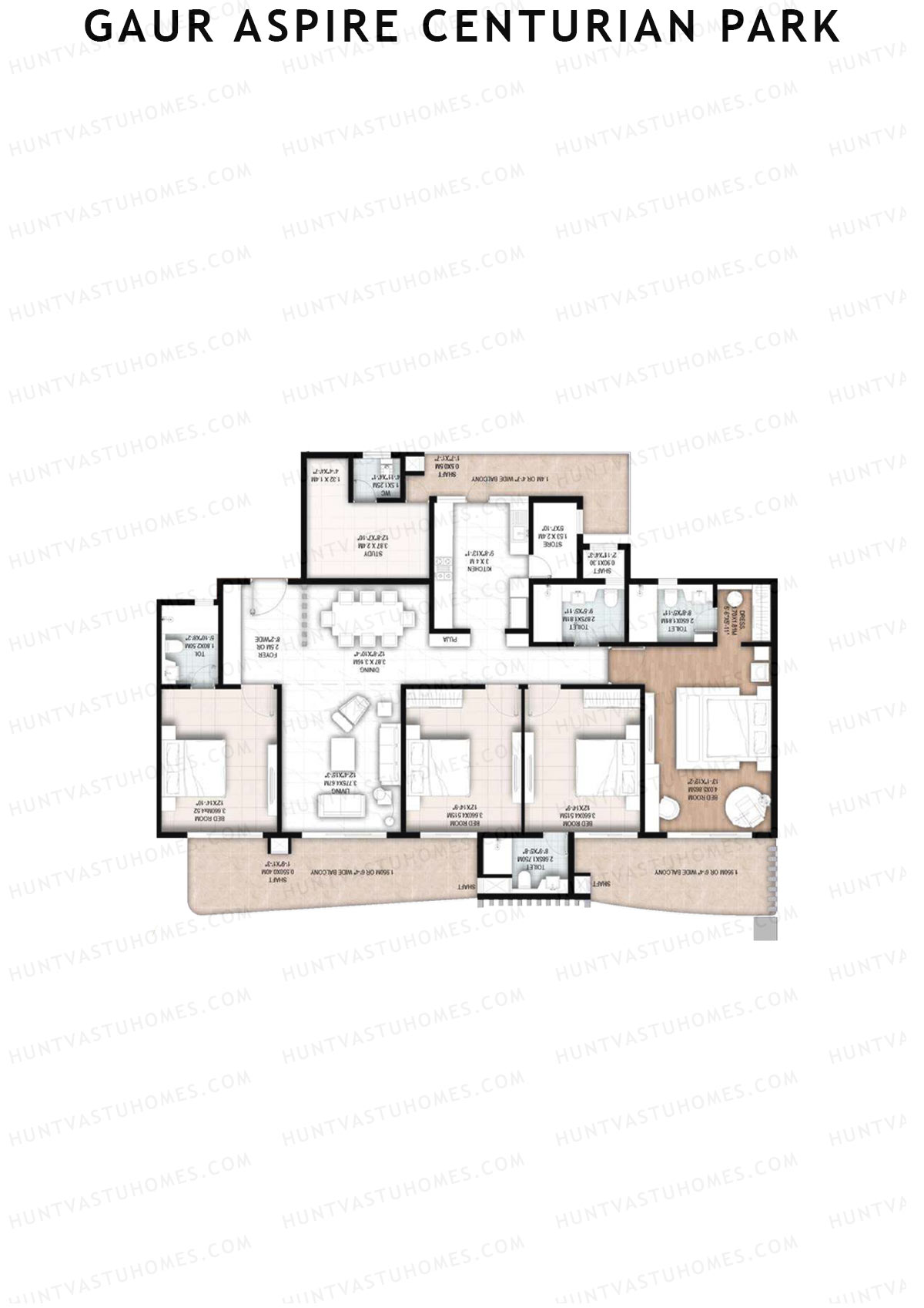 Gaur Aspire Centurian Park Tower 5 Unit 1 Floor Plan