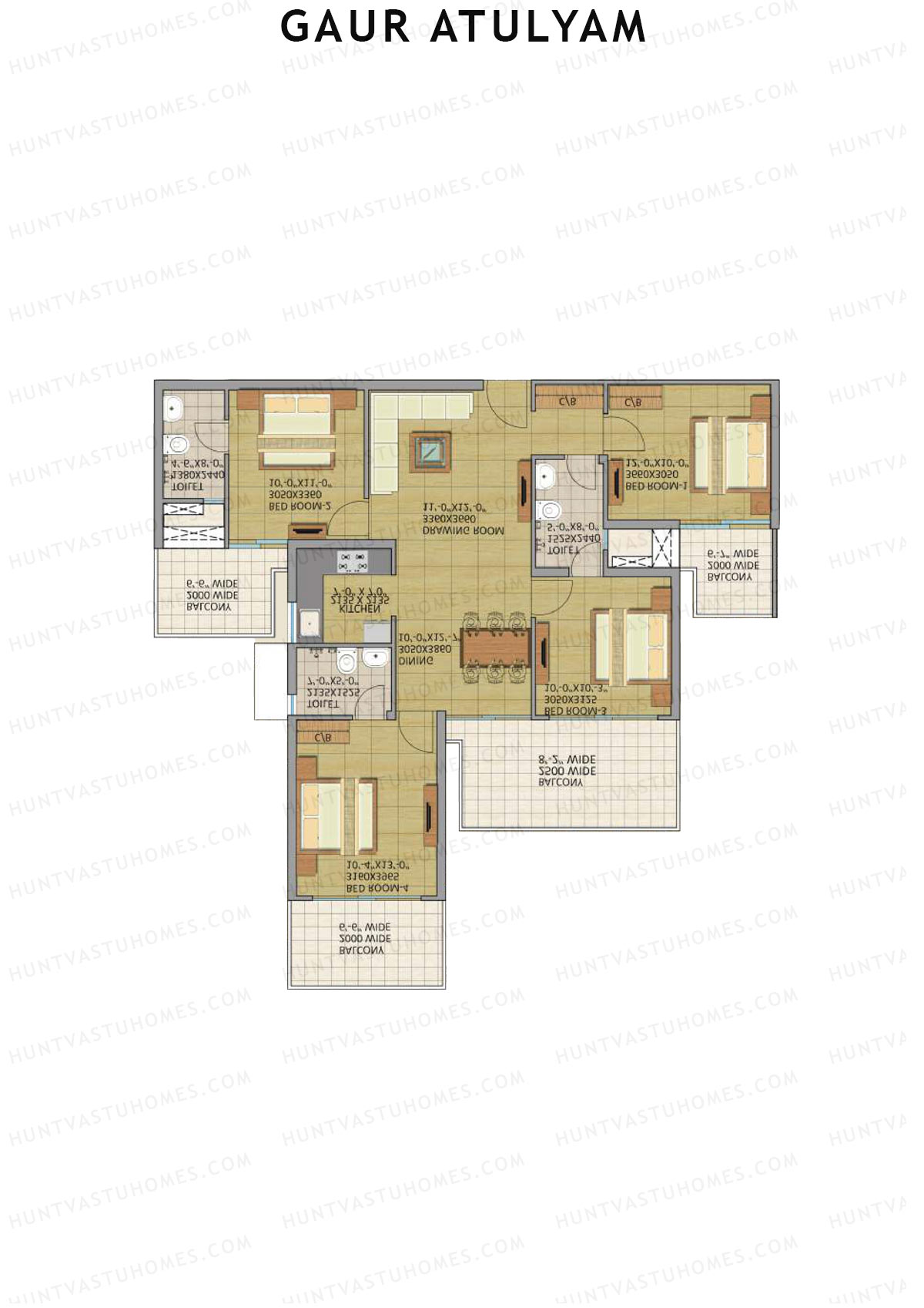Gaur Atulyam Tower A Unit 2 Floor Plan