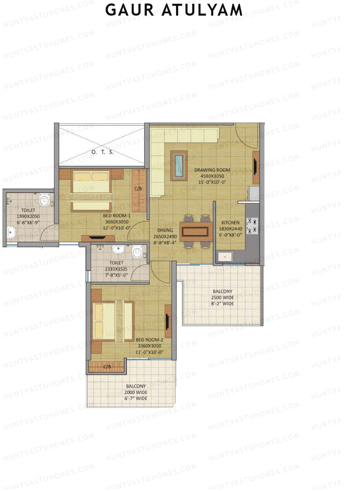 Gaur Atulyam Tower B Unit 12 Floor Plan