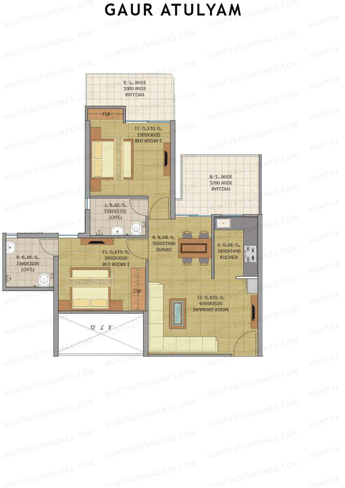Gaur Atulyam Tower C Unit 18 Floor Plan
