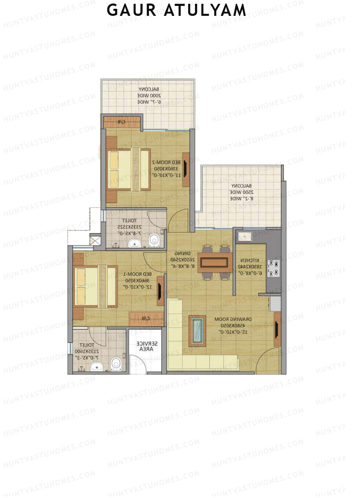 Gaur Atulyam Tower D Unit 26 Floor Plan