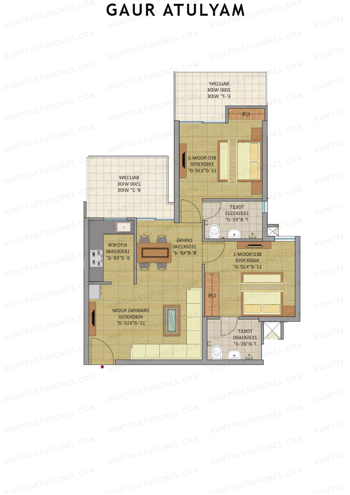 Gaur Atulyam Tower D Unit 27 Floor Plan