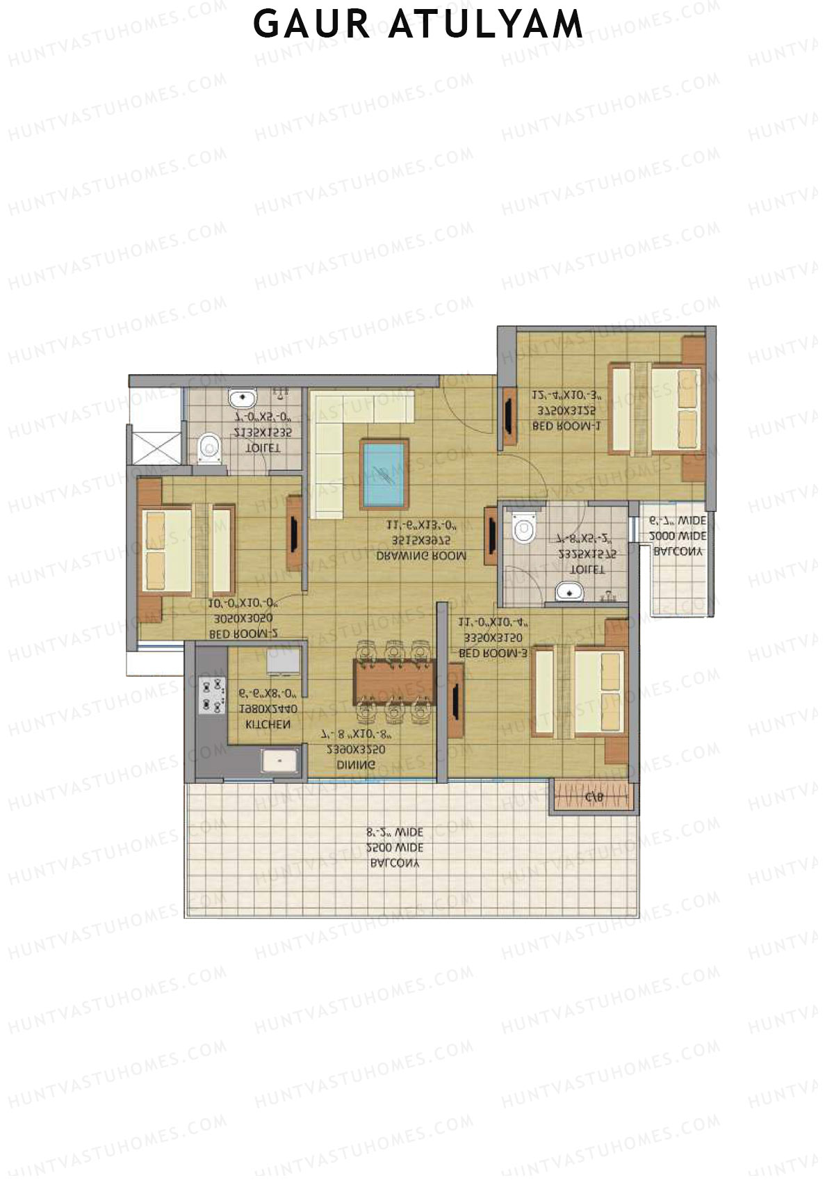 Gaur Atulyam Tower I Unit 67 Floor Plan