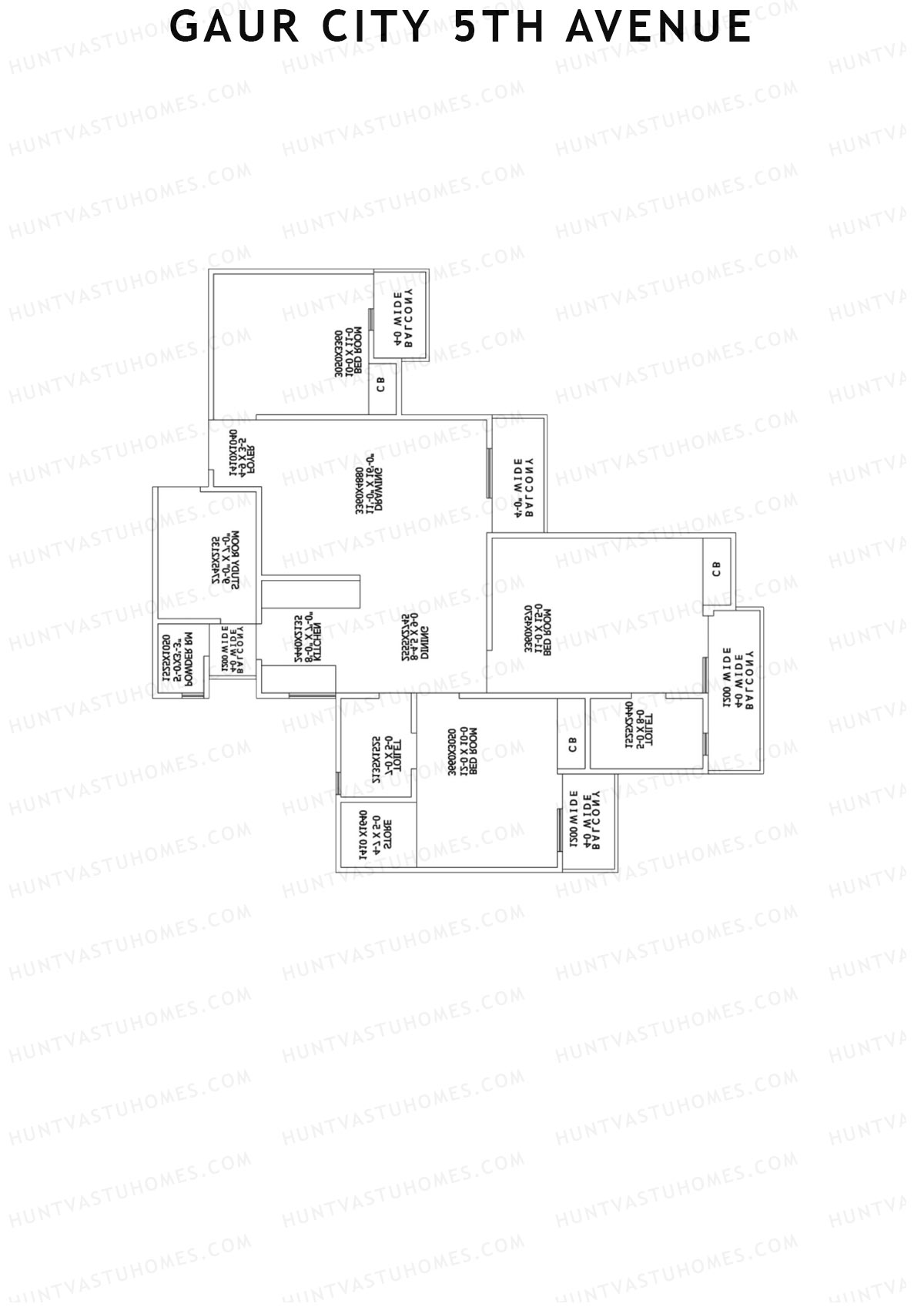 Gaur City 5Th Avenue Block H Unit 59 Floor Plan