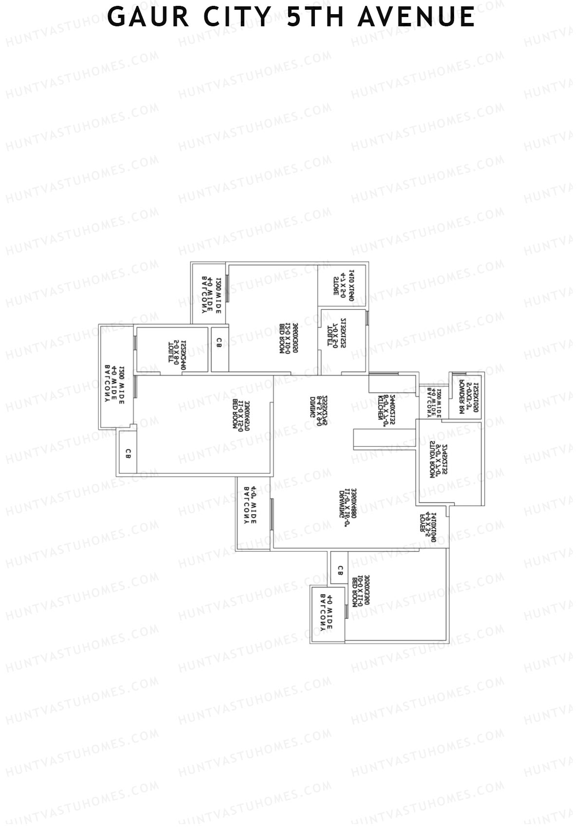 Gaur City 5Th Avenue Block H Unit 61 Floor Plan