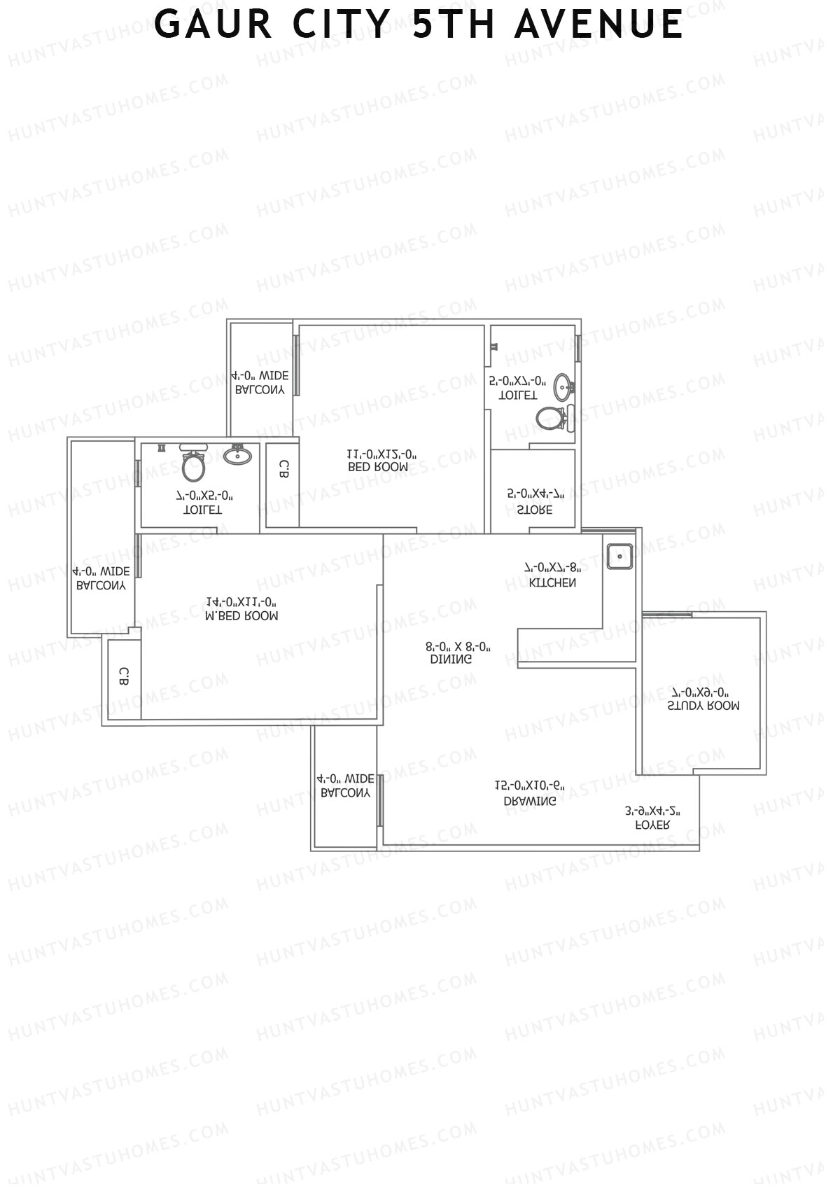 Gaur City 5Th Avenue Block I Unit 67 Floor Plan