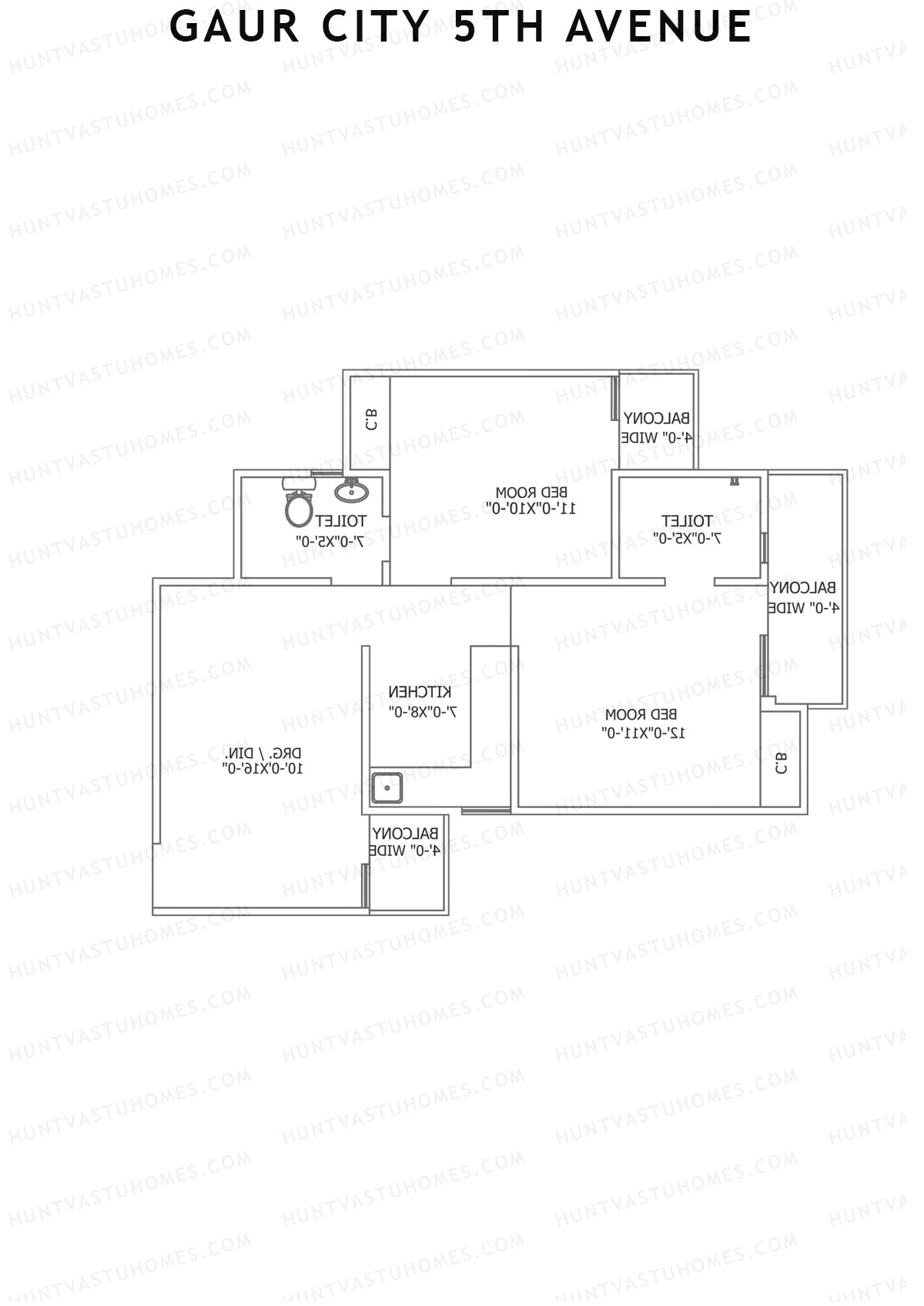 Gaur City 5Th Avenue Block J Unit 78 Floor Plan