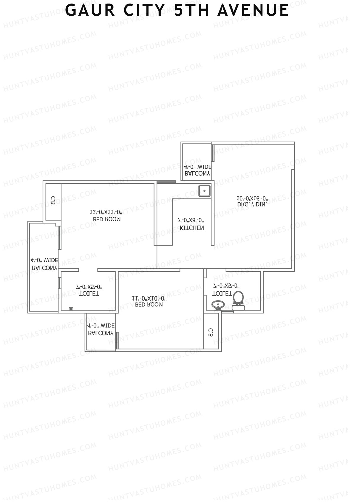 Gaur City 5Th Avenue Block K Unit 88 Floor Plan