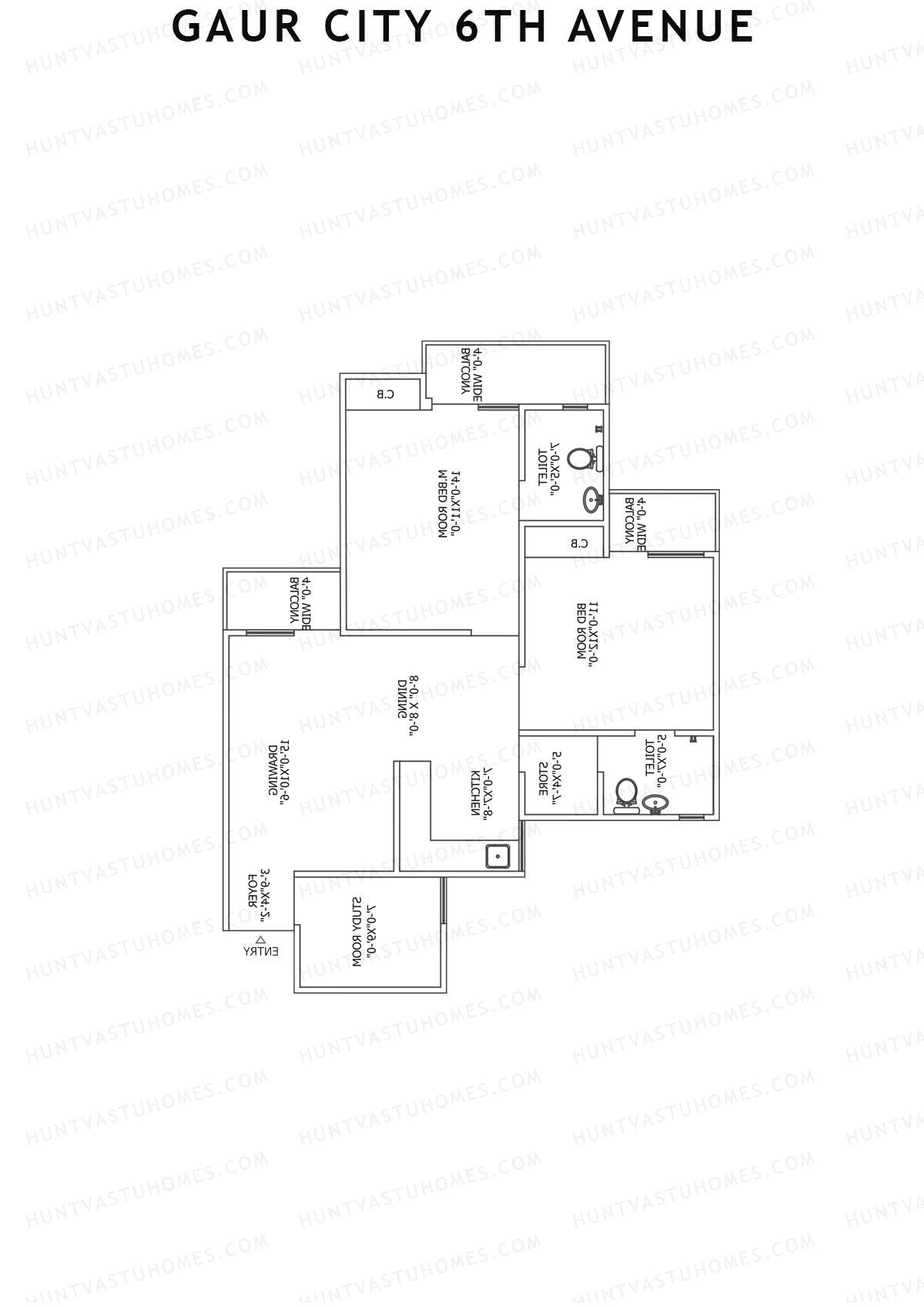 Gaur City 6Th Avenue Block A Unit 2 Floor Plan