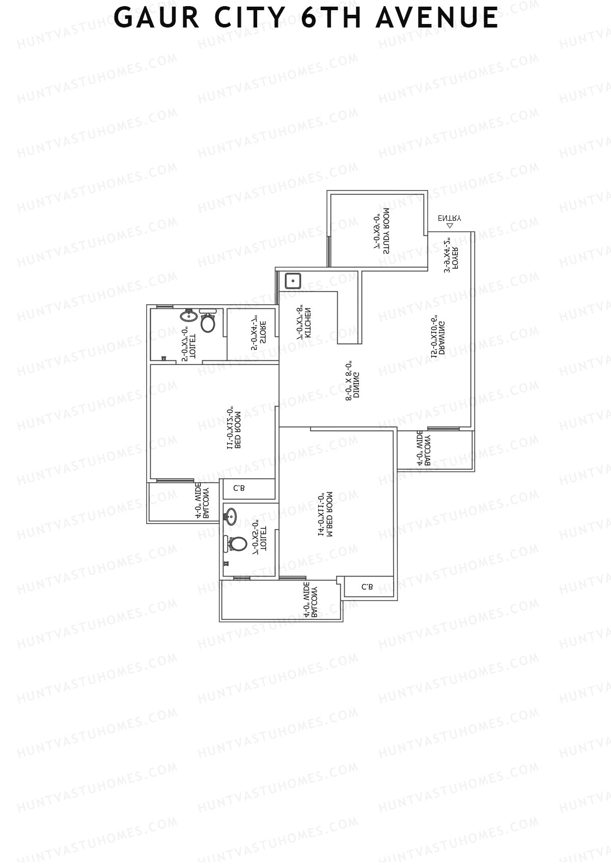 Gaur City 6Th Avenue Block A Unit 6 Floor Plan