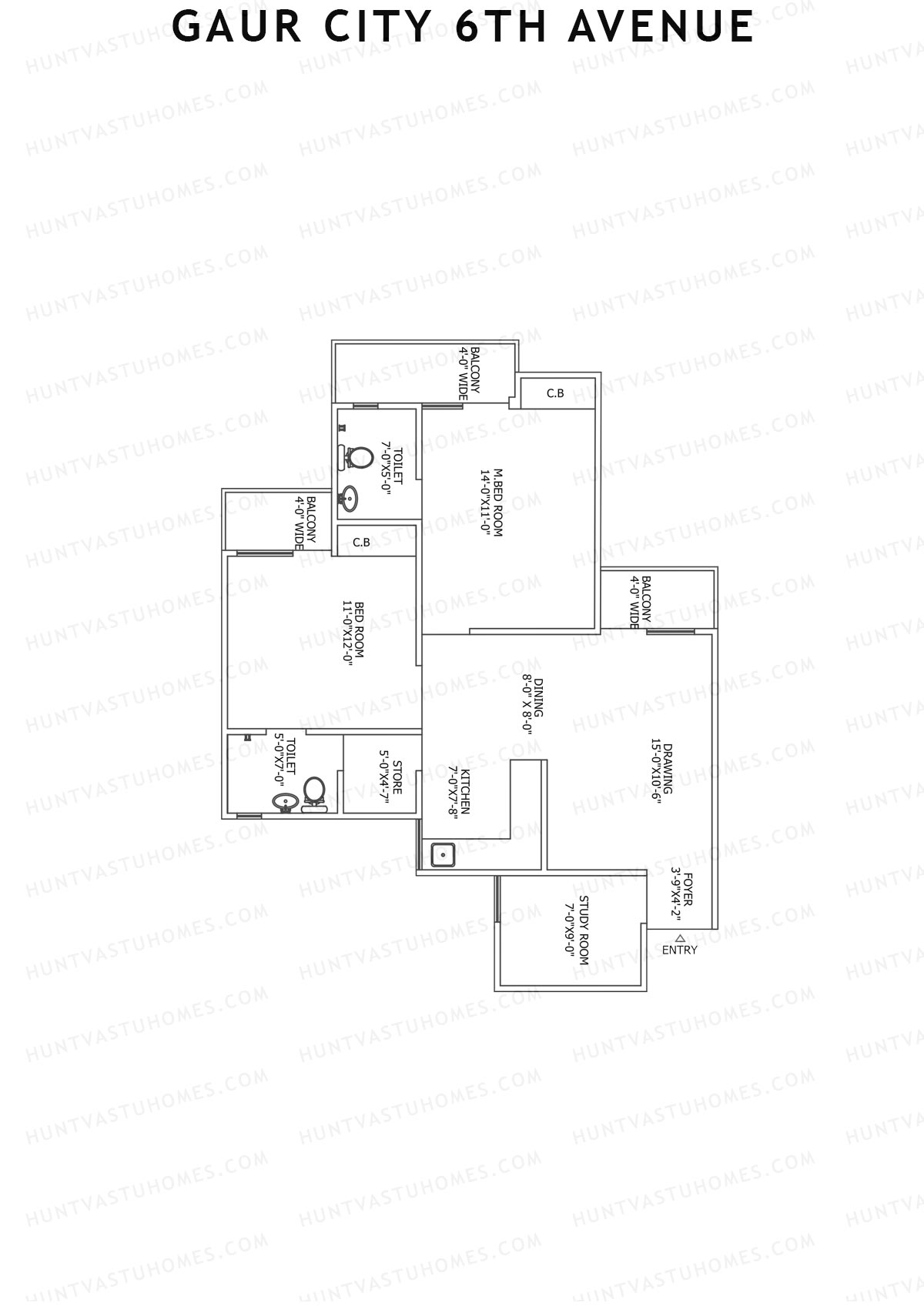 Gaur City 6Th Avenue Block A Unit 7 Floor Plan