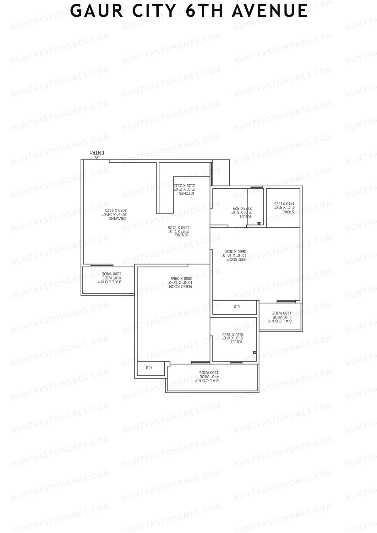 Gaur City 6Th Avenue Block B Unit 11 Floor Plan