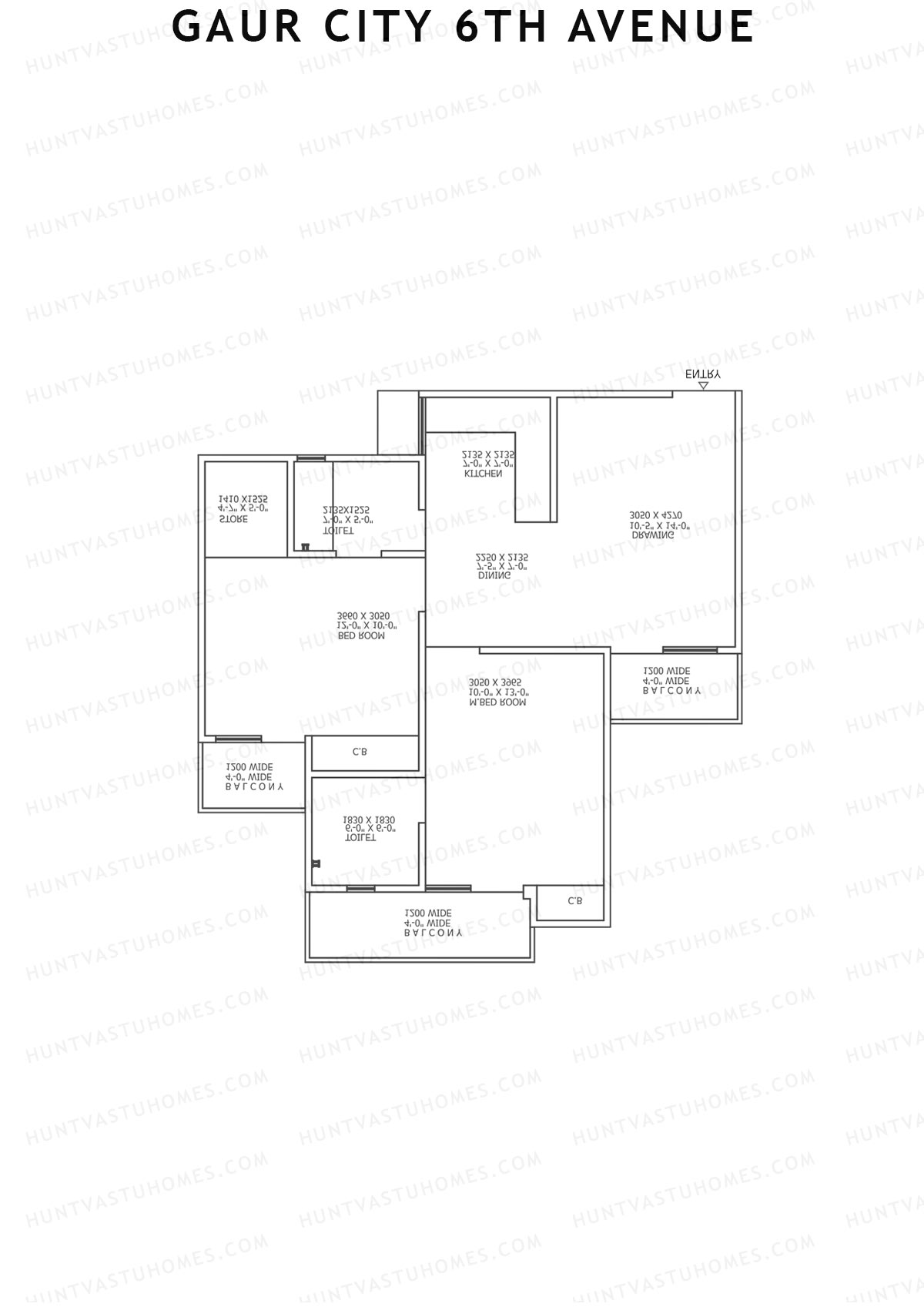 Gaur City 6Th Avenue Block C Unit 21 Floor Plan