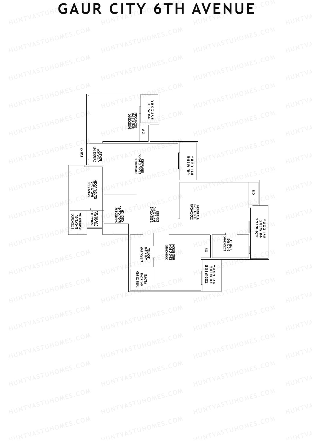 Gaur City 6Th Avenue Block D Unit 26 Floor Plan