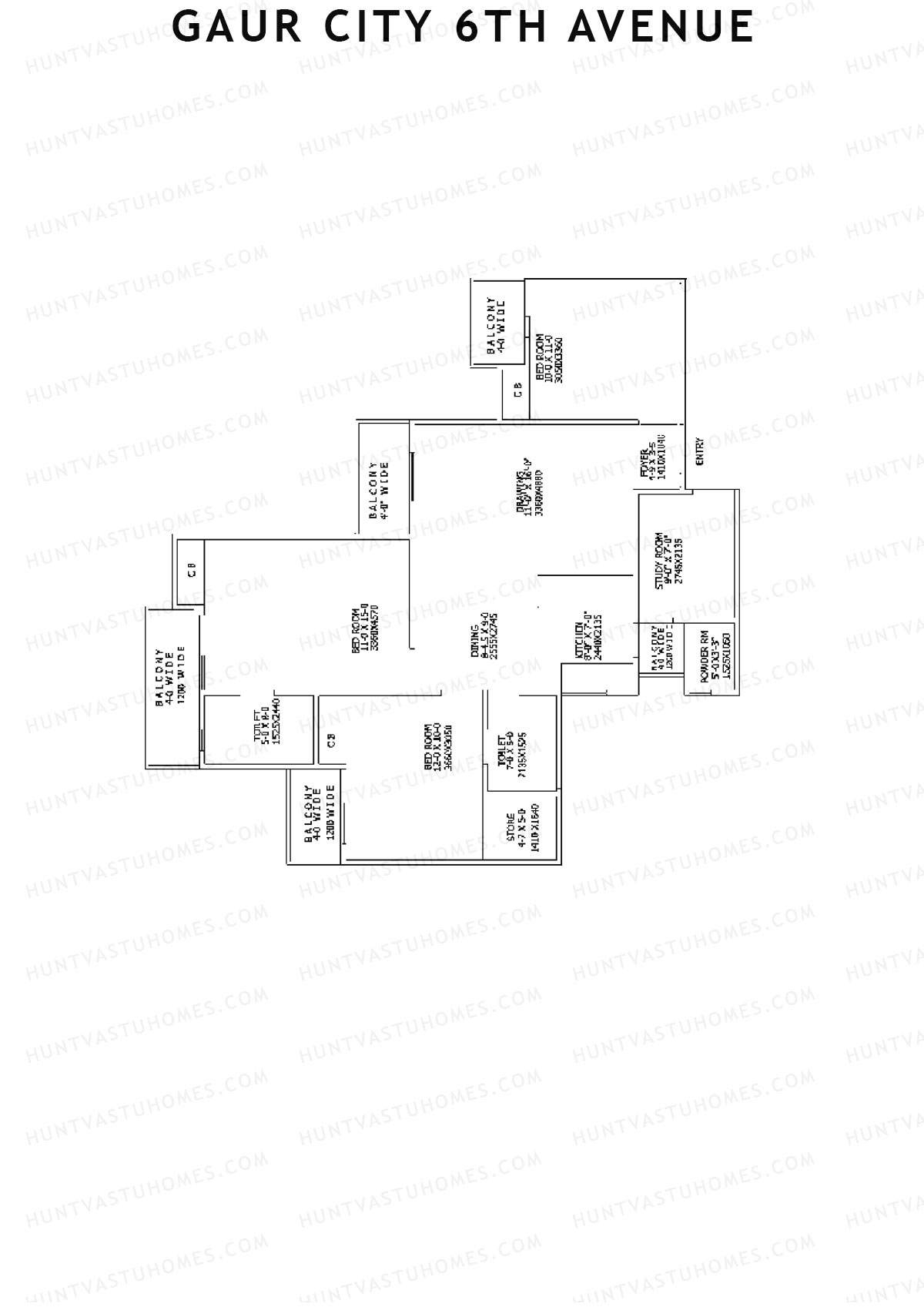 Gaur City 6Th Avenue Block D Unit 27 Floor Plan