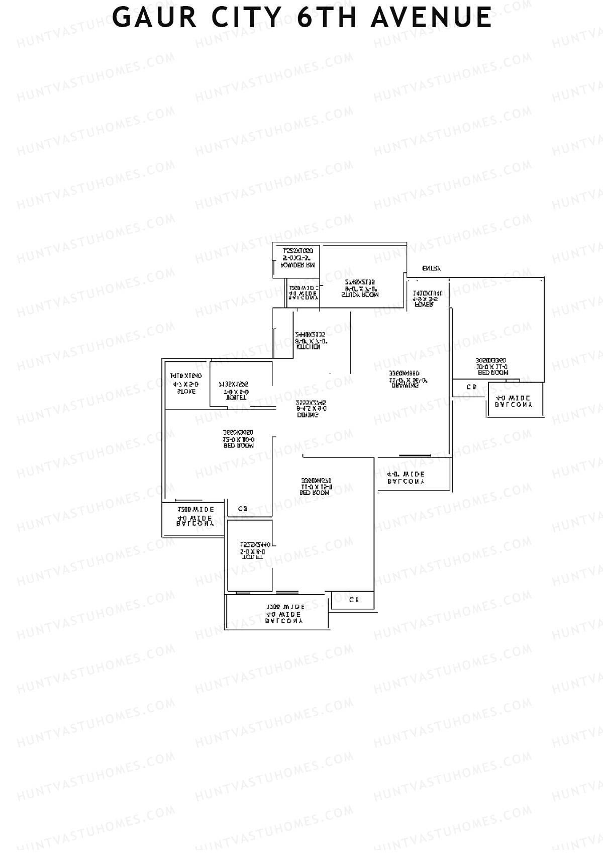Gaur City 6Th Avenue Block E Unit 31 Floor Plan