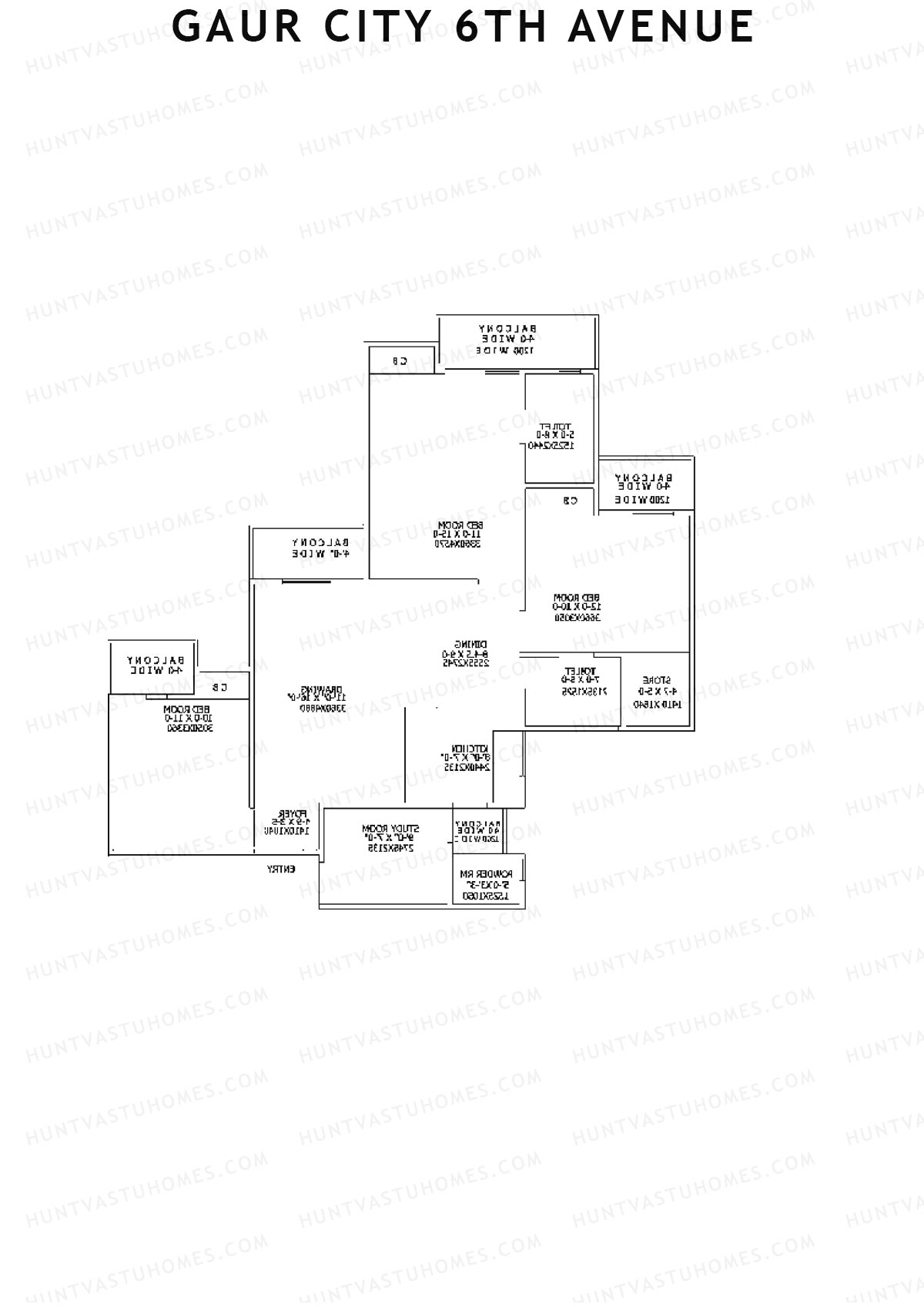Gaur City 6Th Avenue Block E Unit 35 Floor Plan