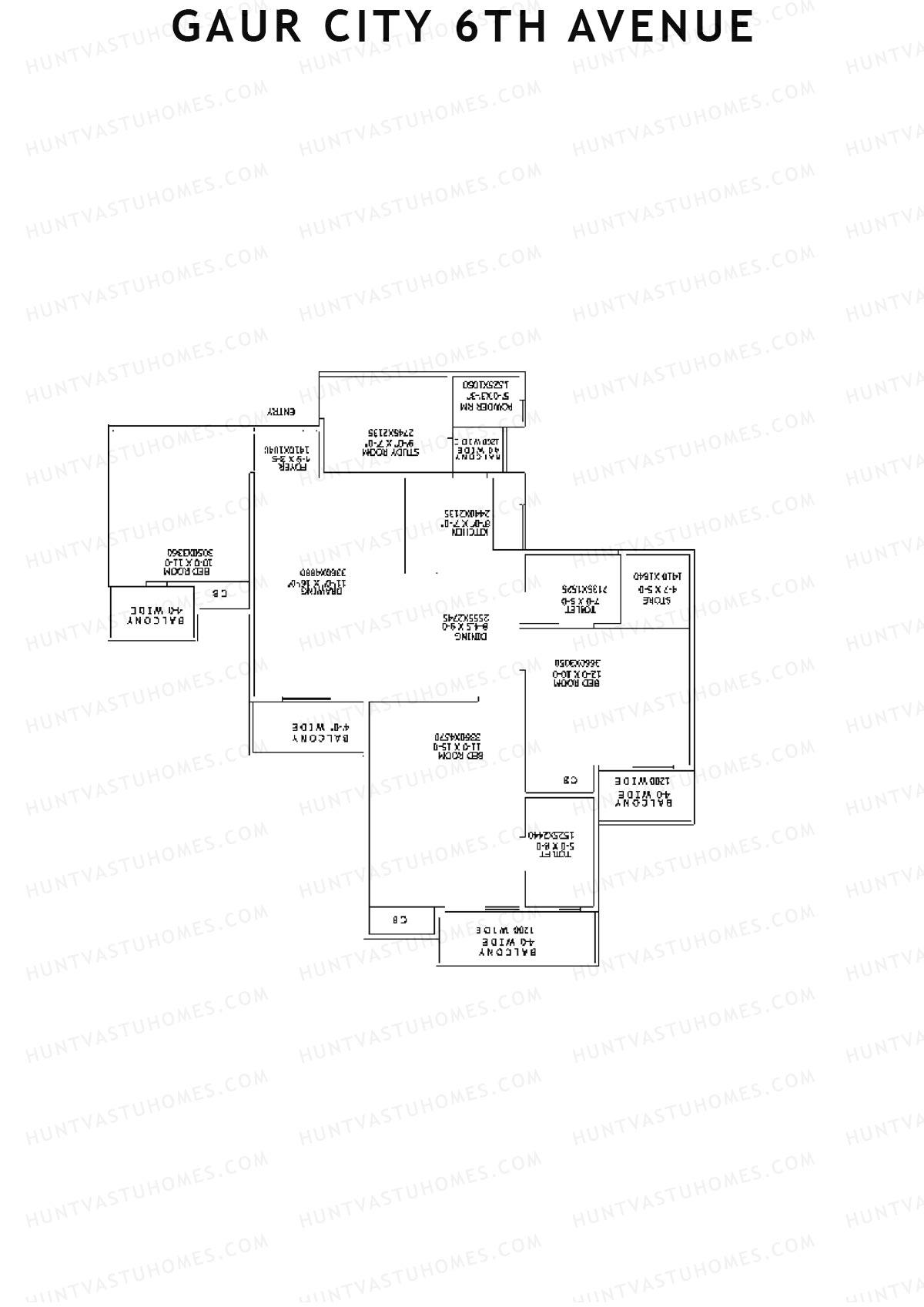 Gaur City 6Th Avenue Block E Unit 37 Floor Plan
