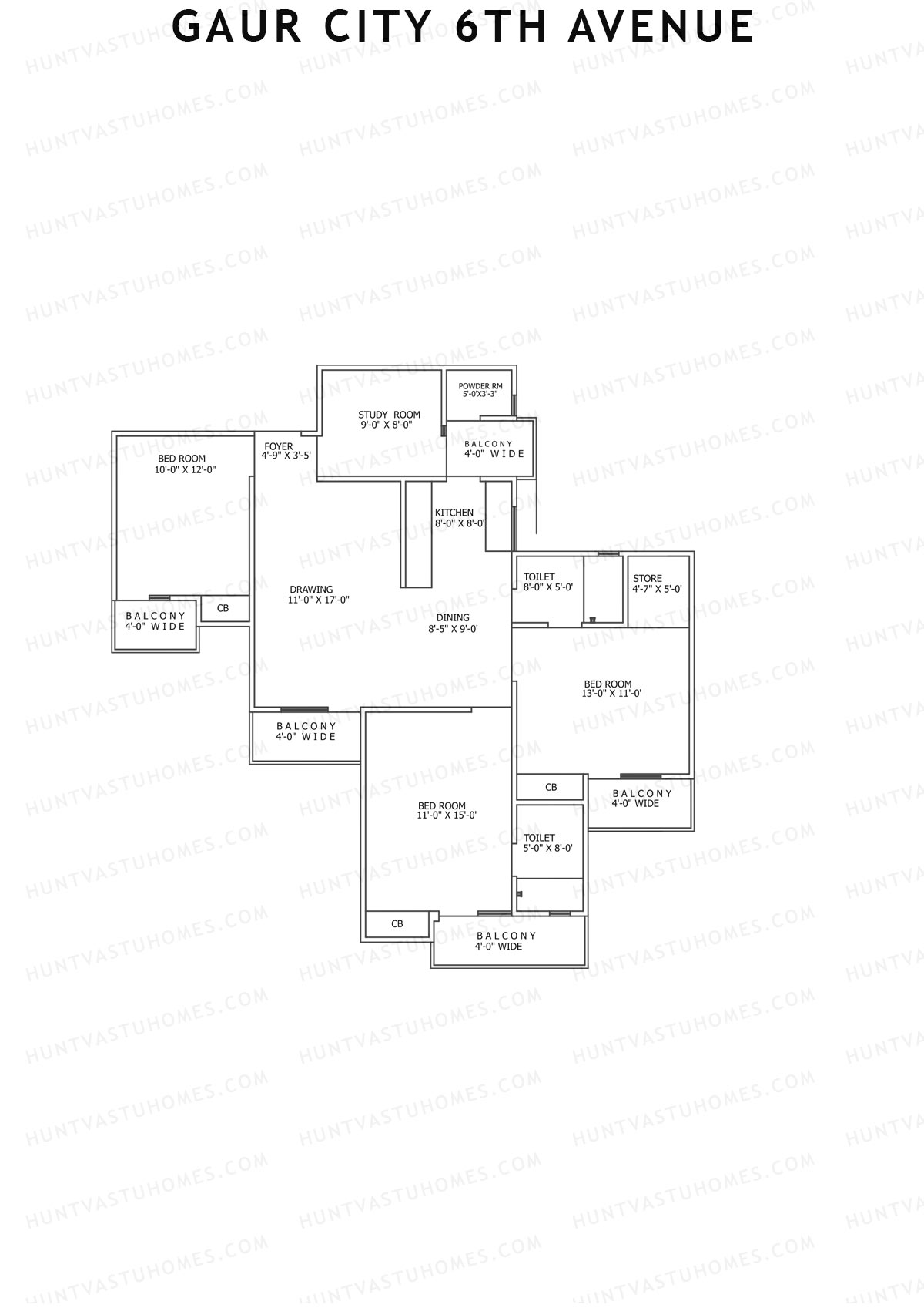 Gaur City 6Th Avenue Block F Unit 38 Floor Plan