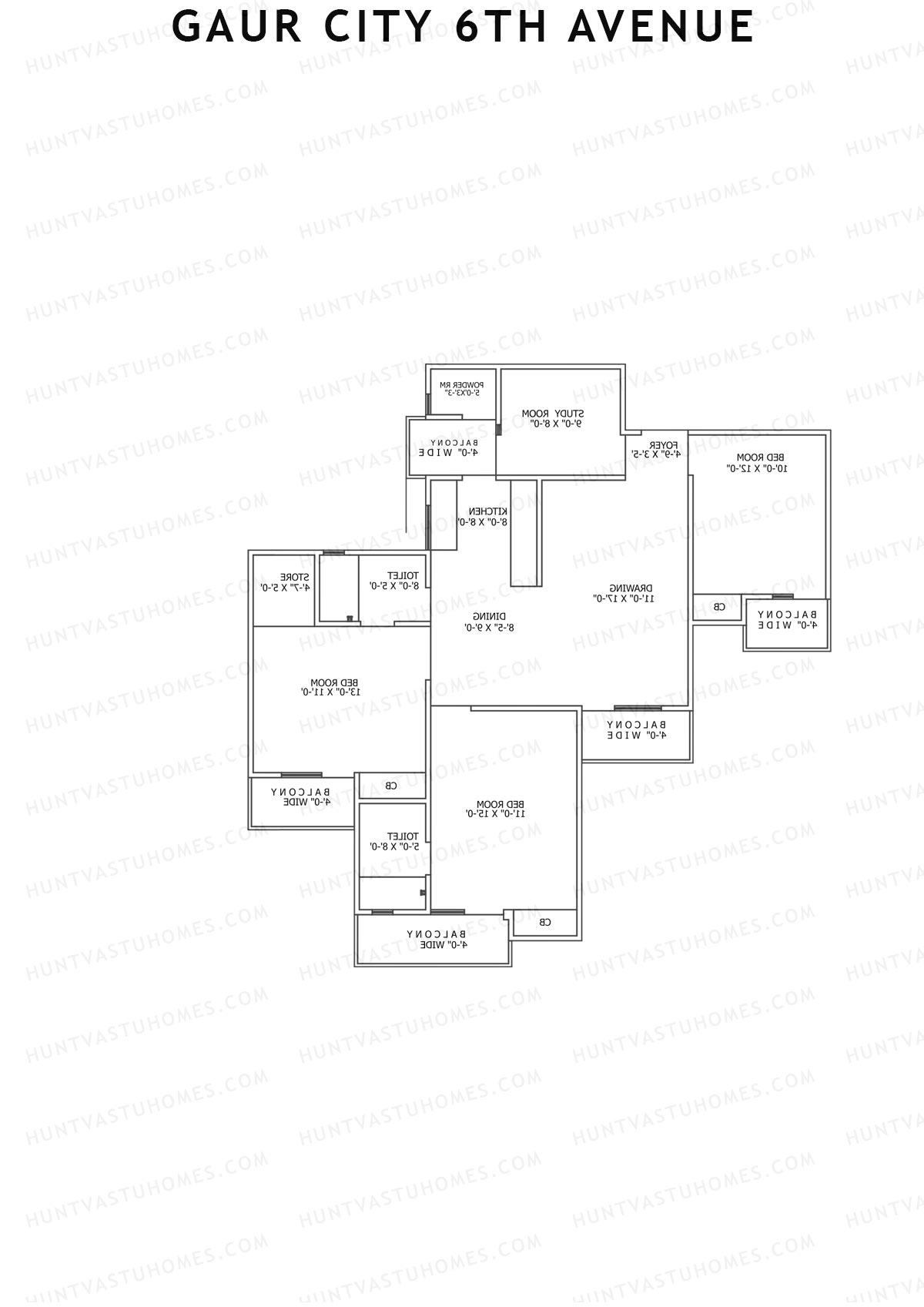 Gaur City 6Th Avenue Block F Unit 39 Floor Plan