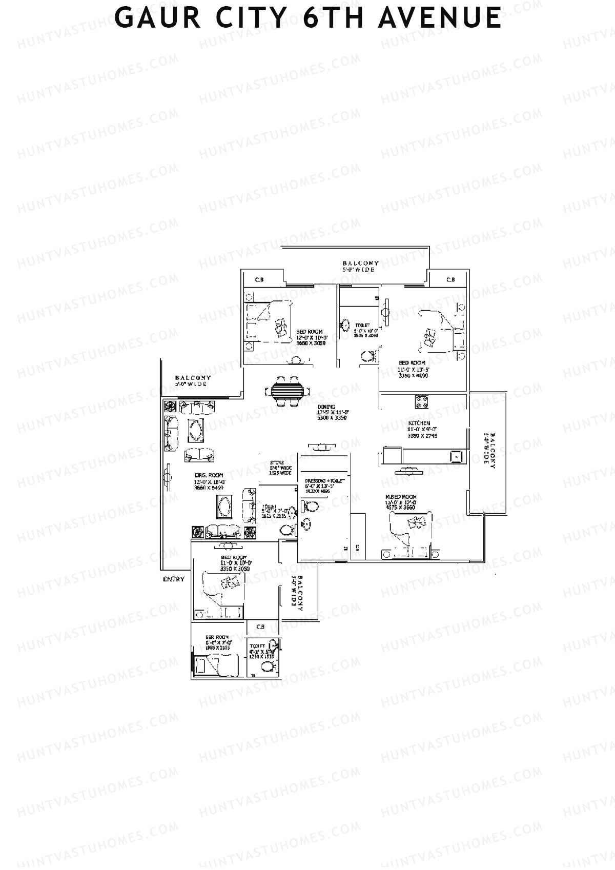 Gaur City 6Th Avenue Block G Unit 46 Floor Plan