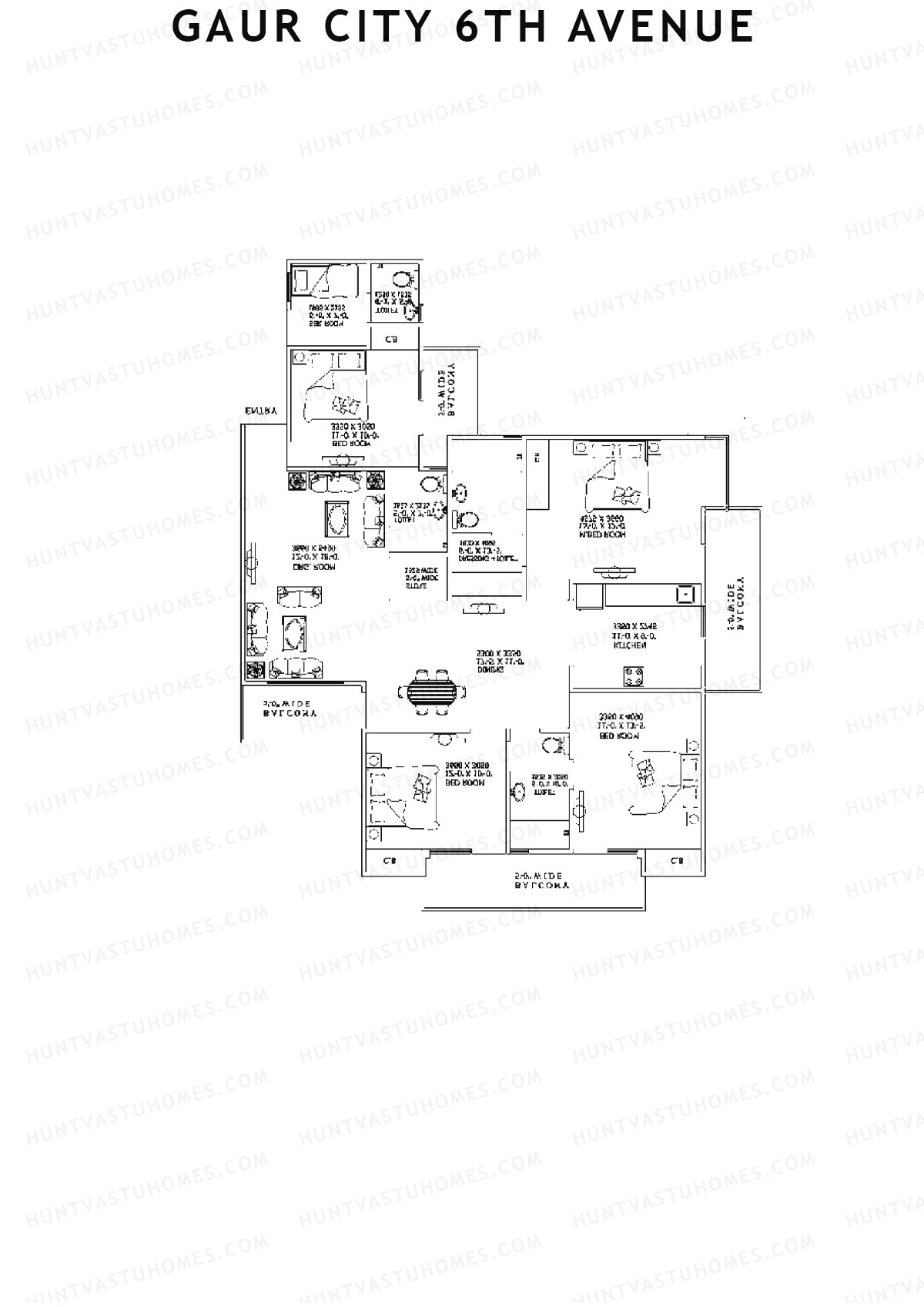 Gaur City 6Th Avenue Block G Unit 49 Floor Plan