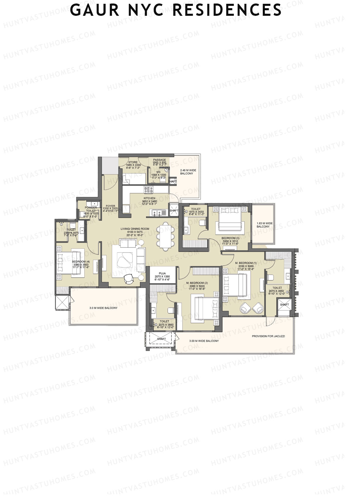 Gaur NYC Residences Barclay Unit 8 Floor Plan