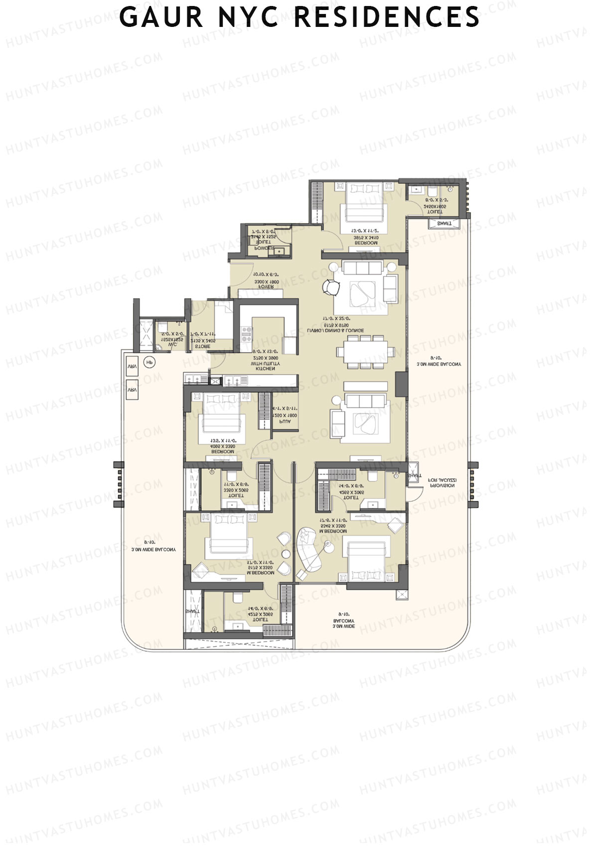Gaur NYC Residences Gaur Nyc Empire Unit 2 Floor Plan