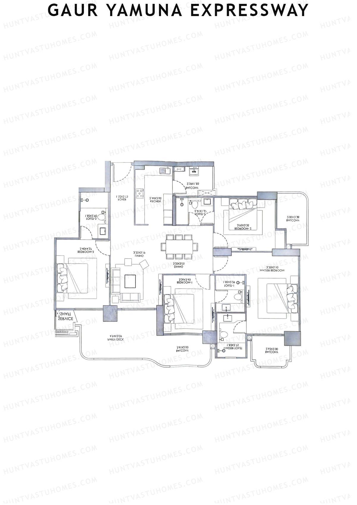 The Gaur Chrysalis Celeste Unit 1 Floor Plan