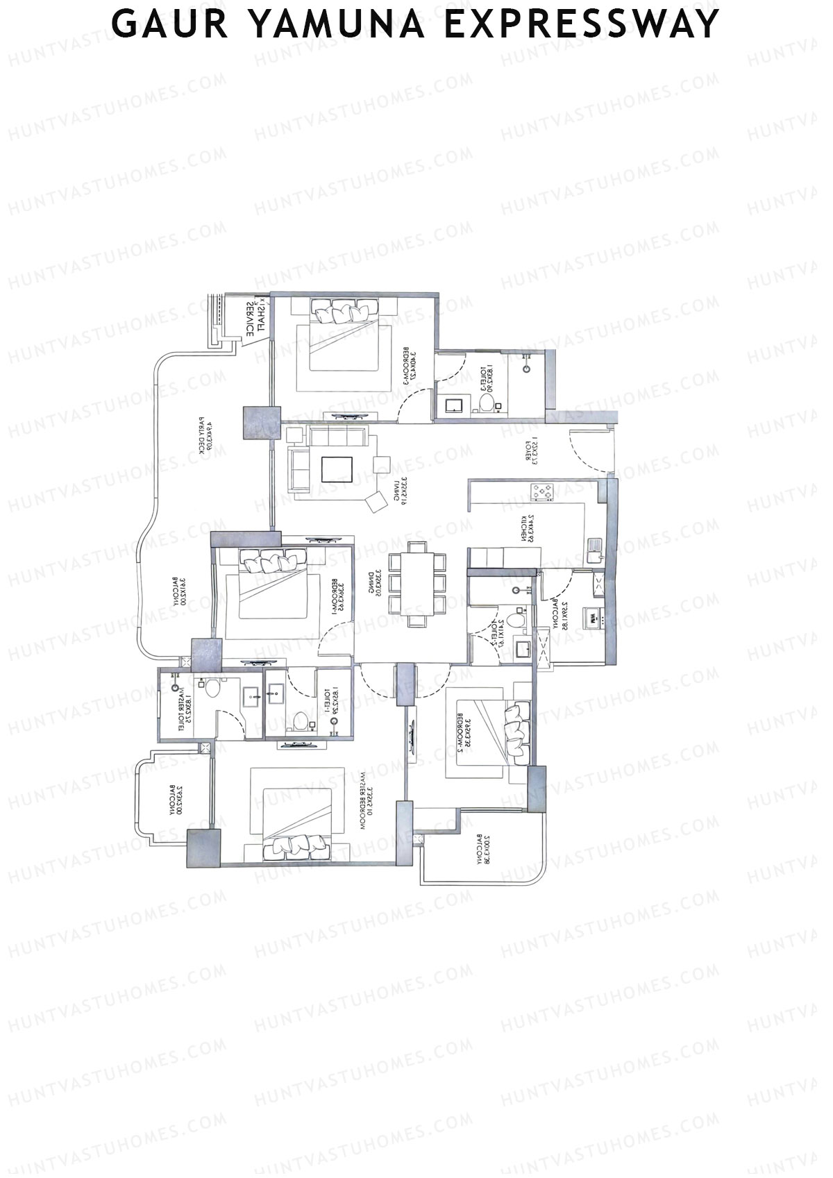 The Gaur Chrysalis Tower Luna Unit 1 Floor Plan