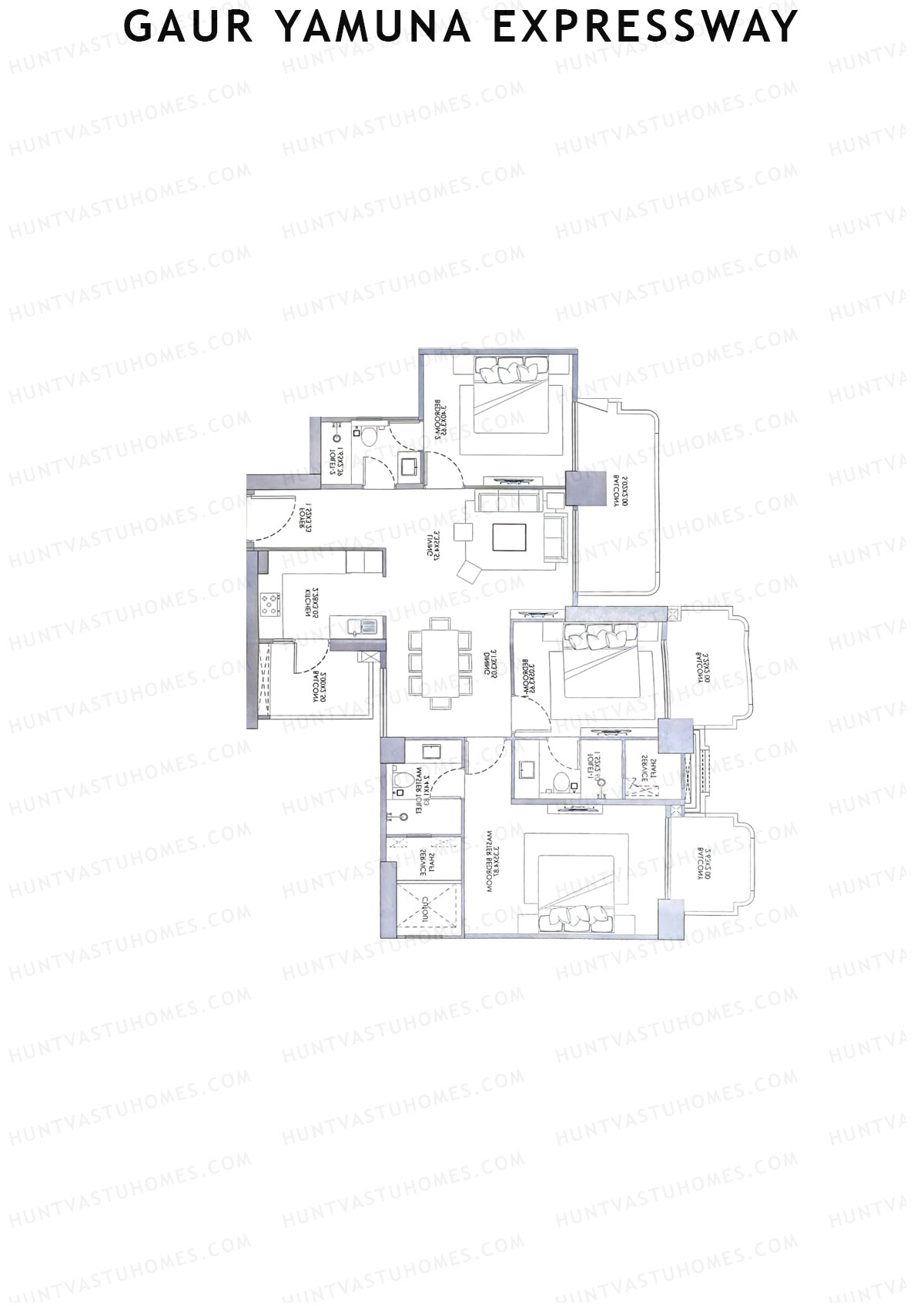 The Gaur Chrysalis Tower Nova Unit 4 Floor Plan